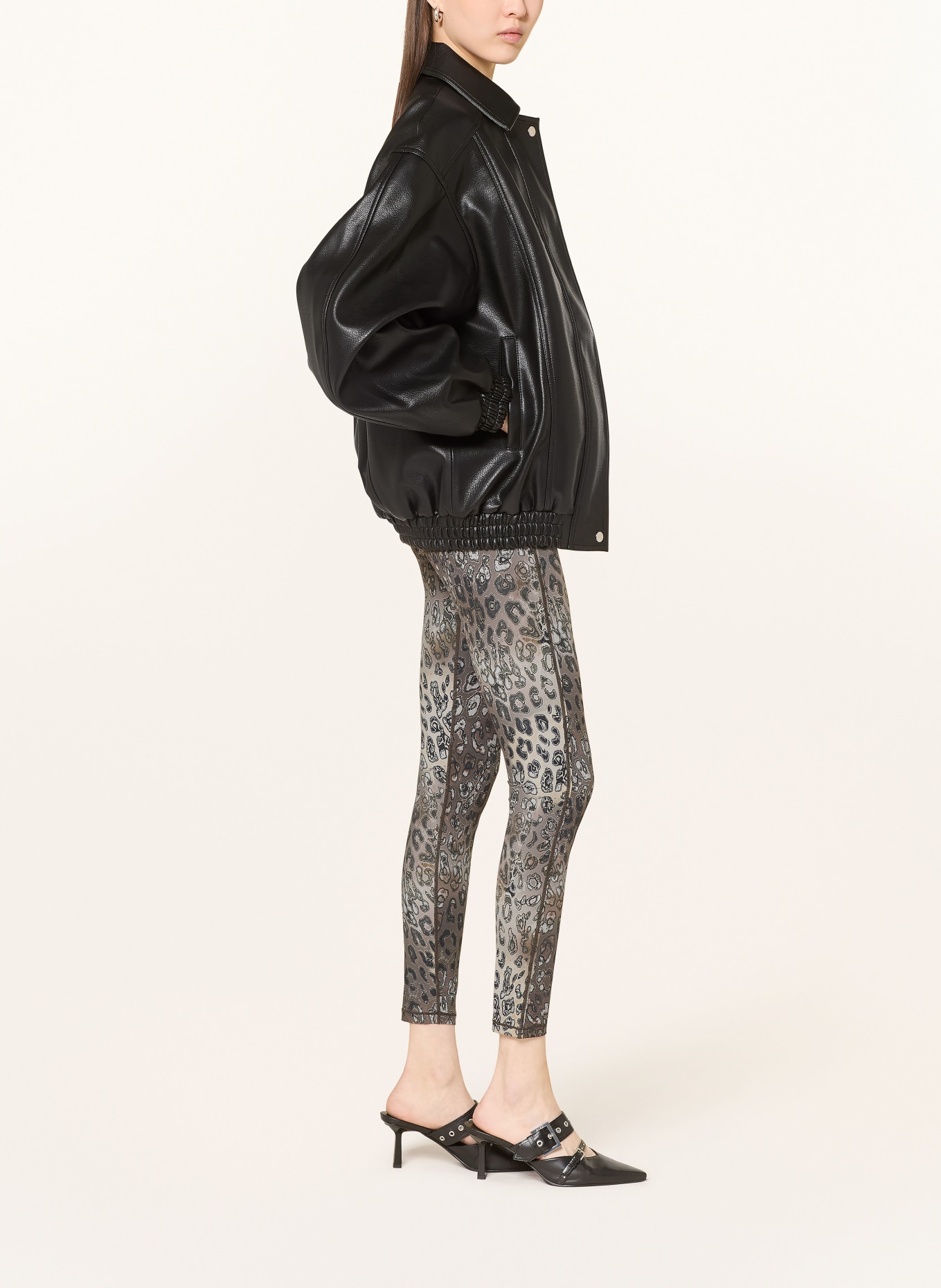 DIESEL Leggings MEREDITH-UTLT: TAUPE / NOIR