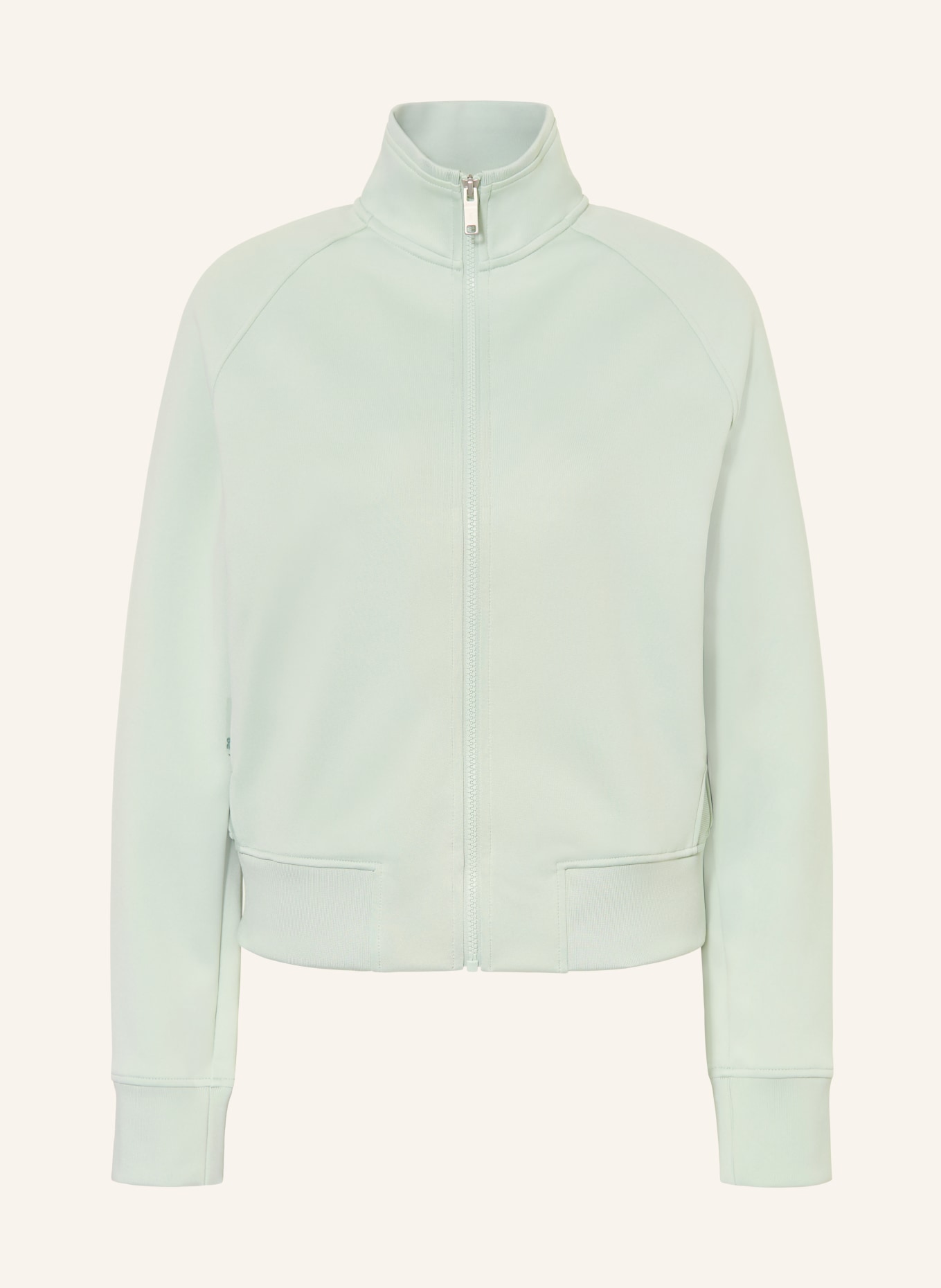On COURTSIDE training jacket: LIGHT GREEN