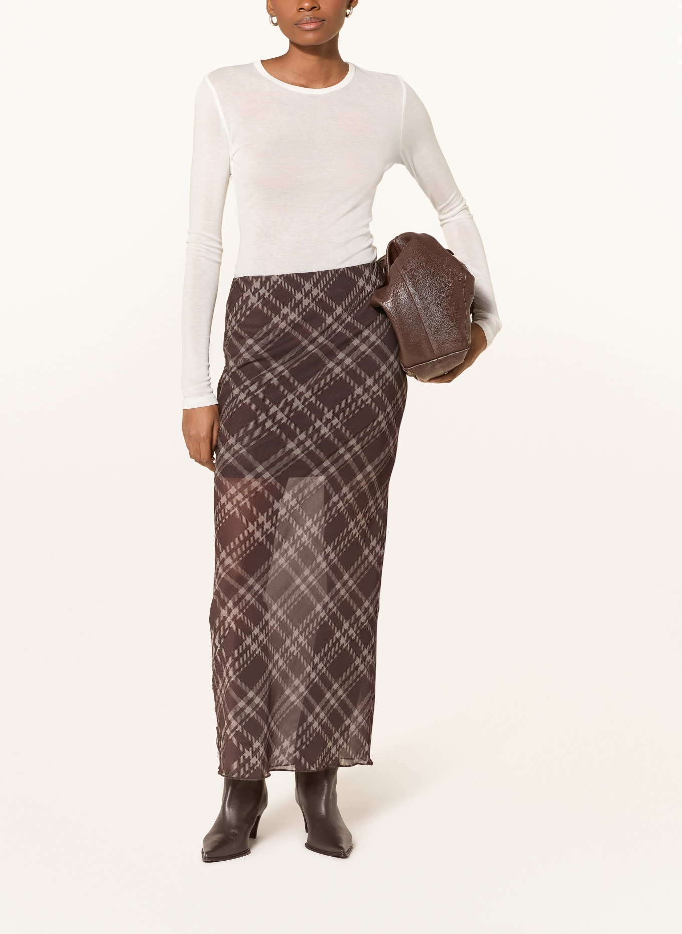 NEO NOIR Koszulka z długim rękawem NELLA: BIAŁY