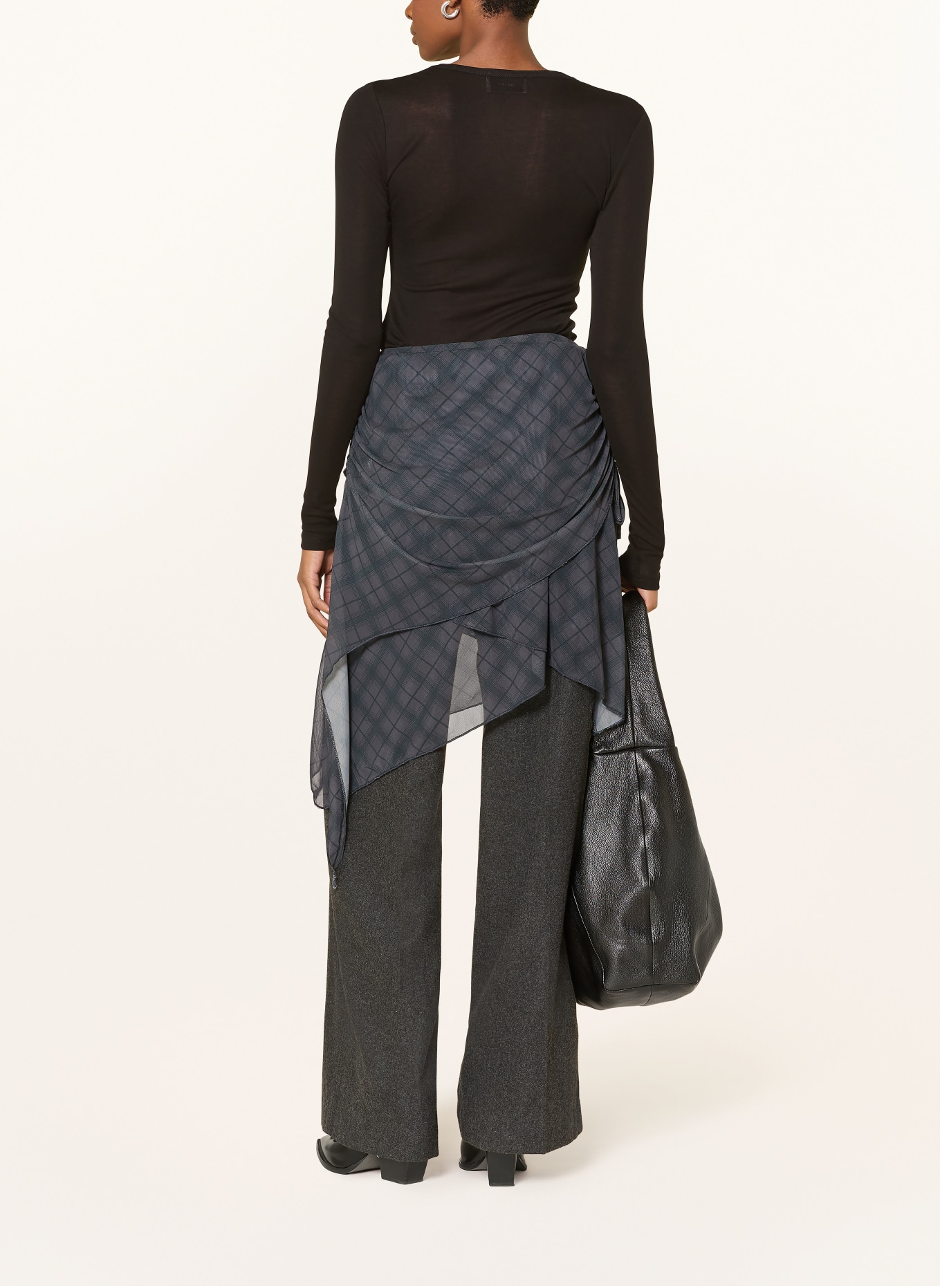 NEO NOIR Long-sleeved shirt NELLA: BLACK