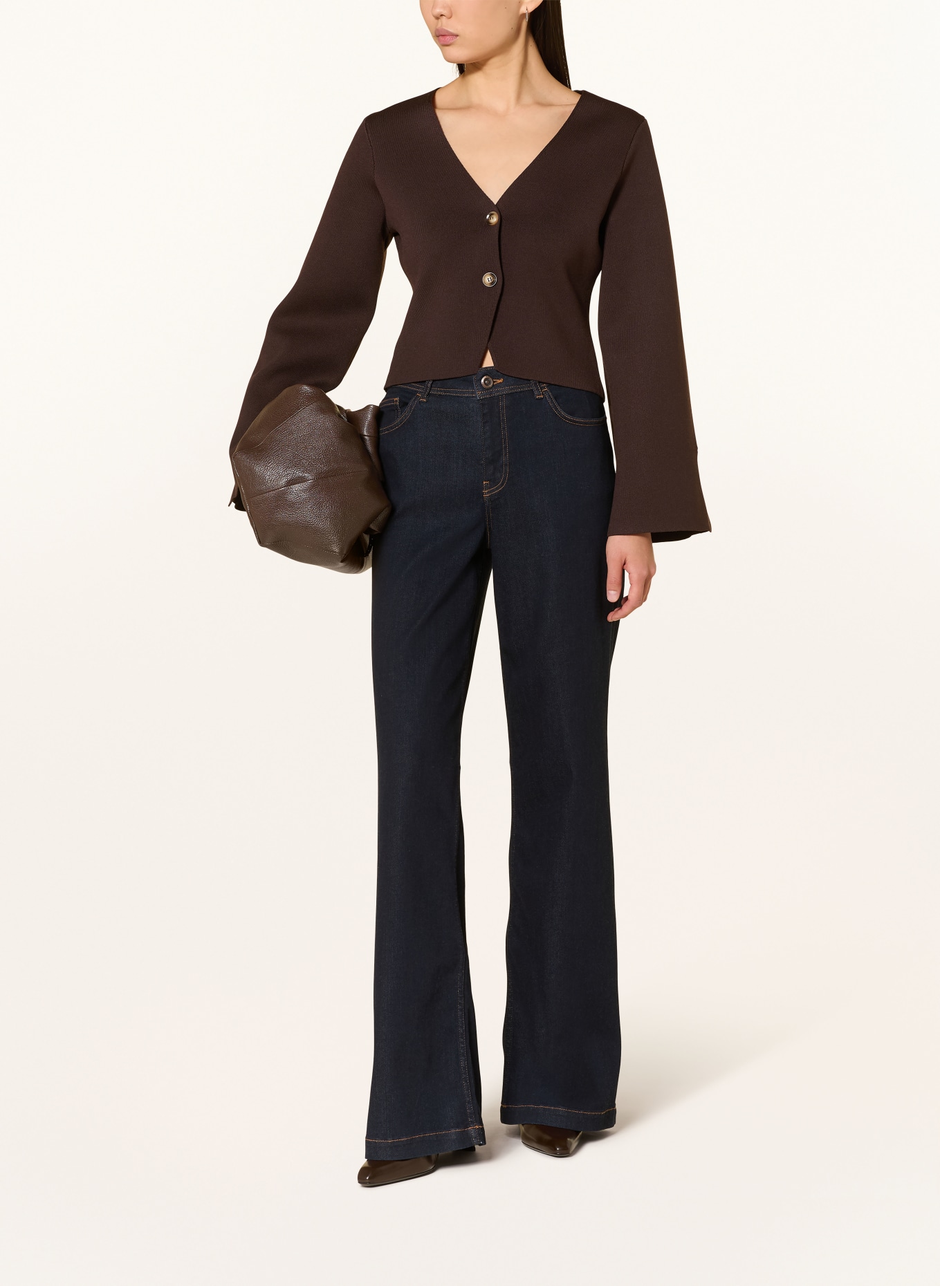 NEO NOIR Strickjacke FULVIA: DUNKELBRAUN