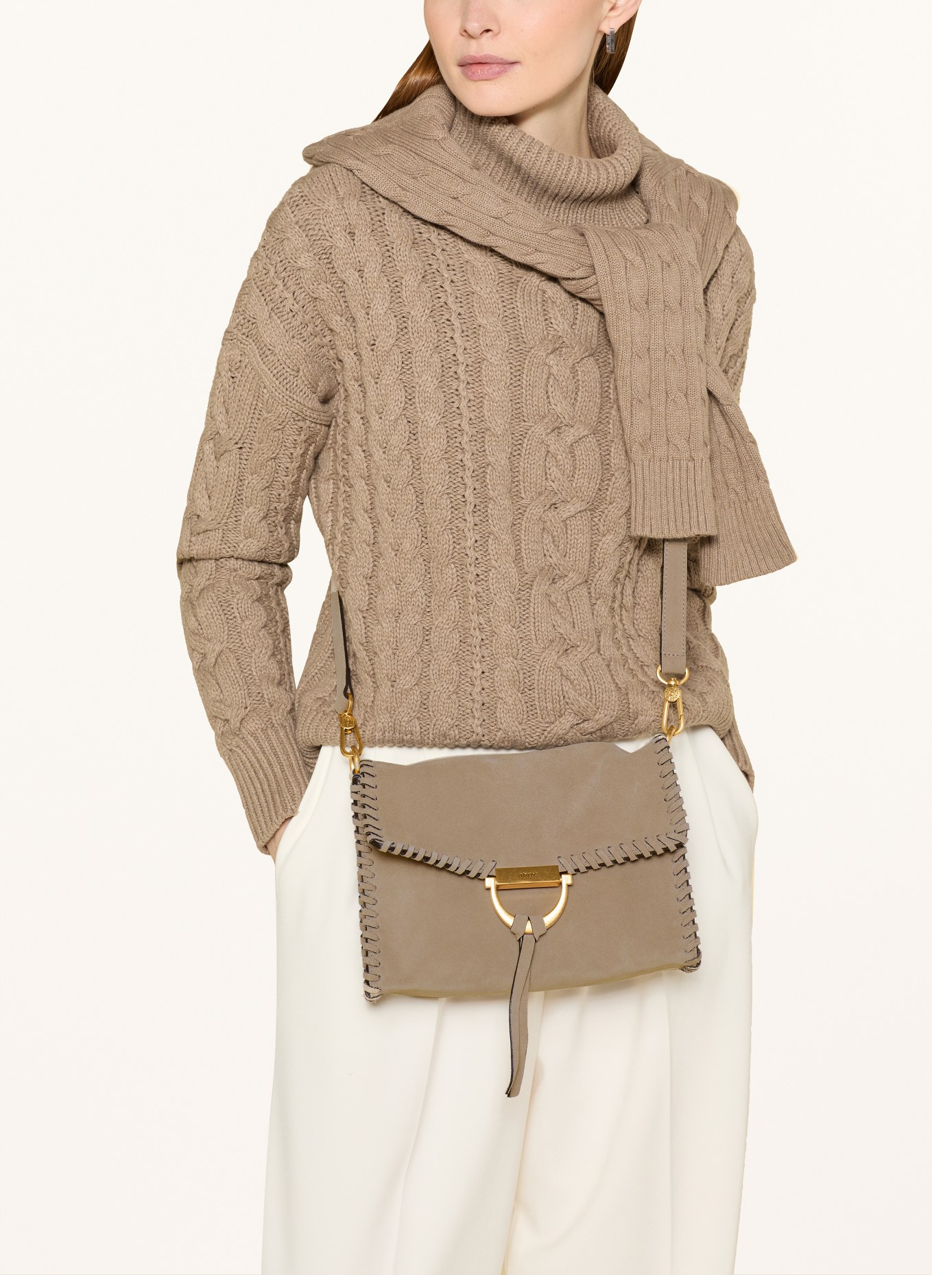 abro Sac à bandoulière TEMI: TAUPE