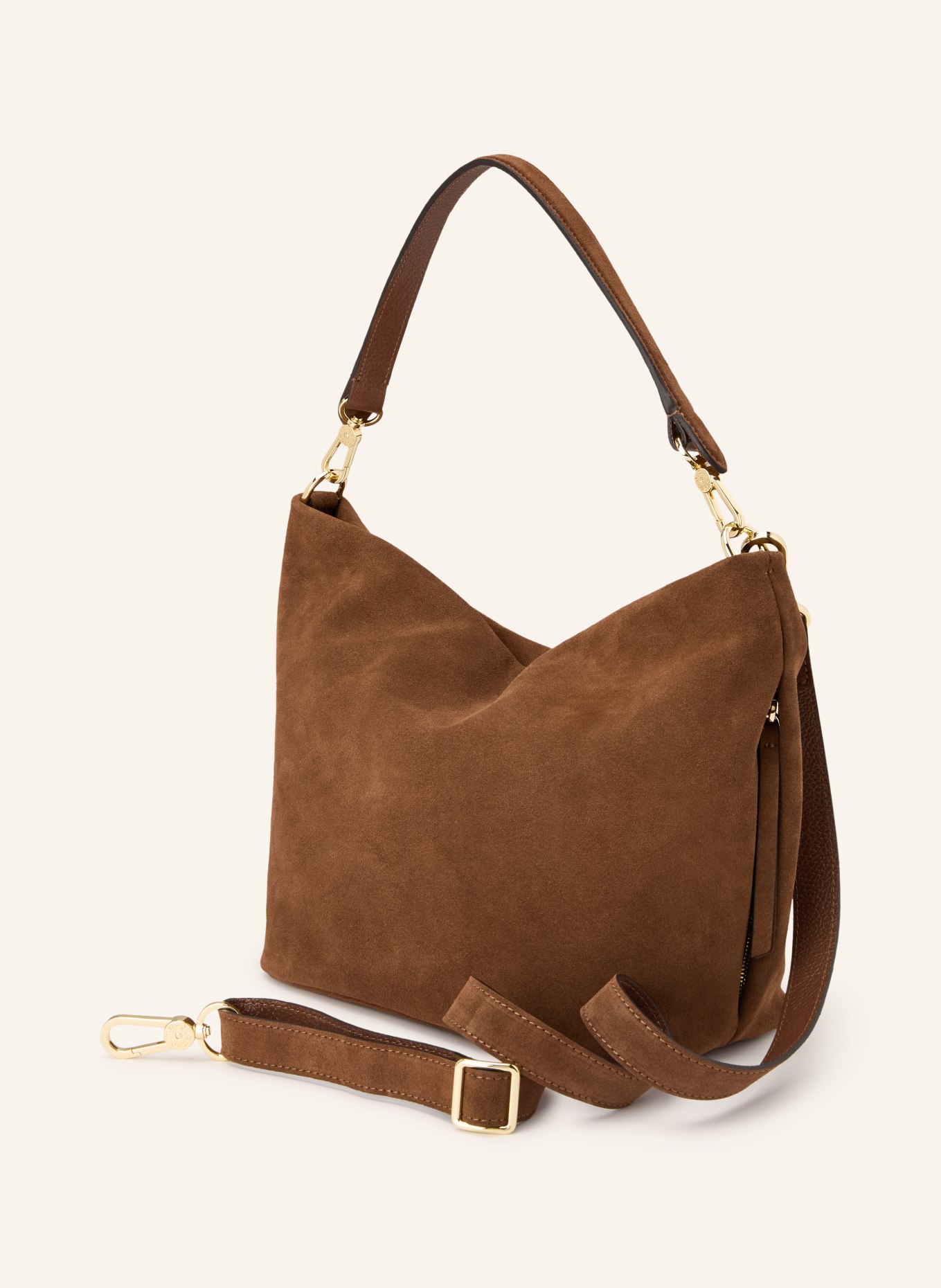 abro EBONY shoulder bag: BROWN / GOLD