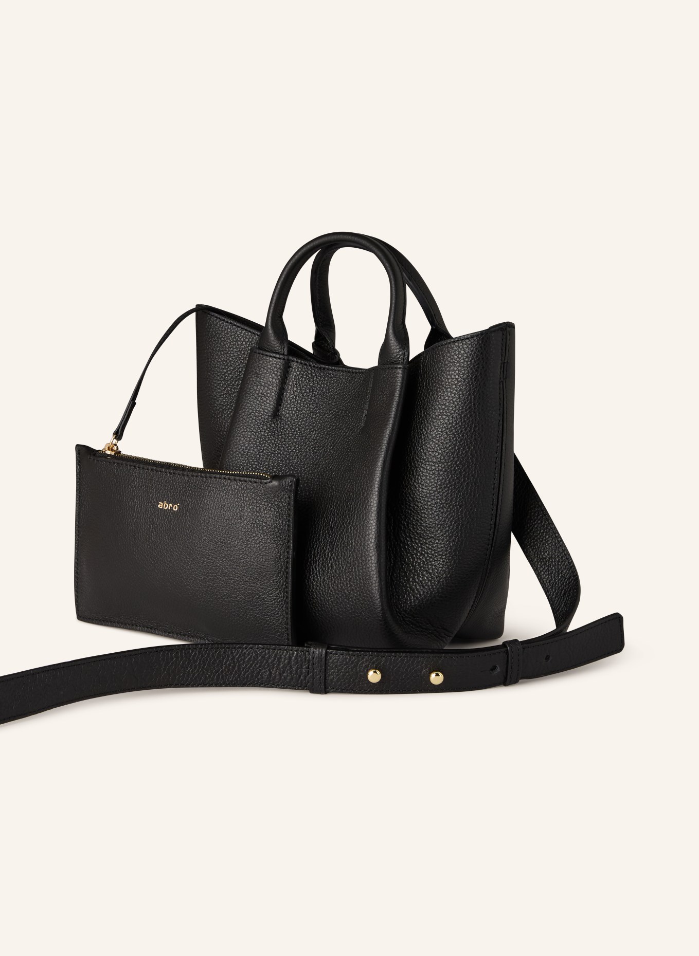 abro Torebka ESSENTIAL SMALL z woreczkiem: CZARNY / ZŁOTY