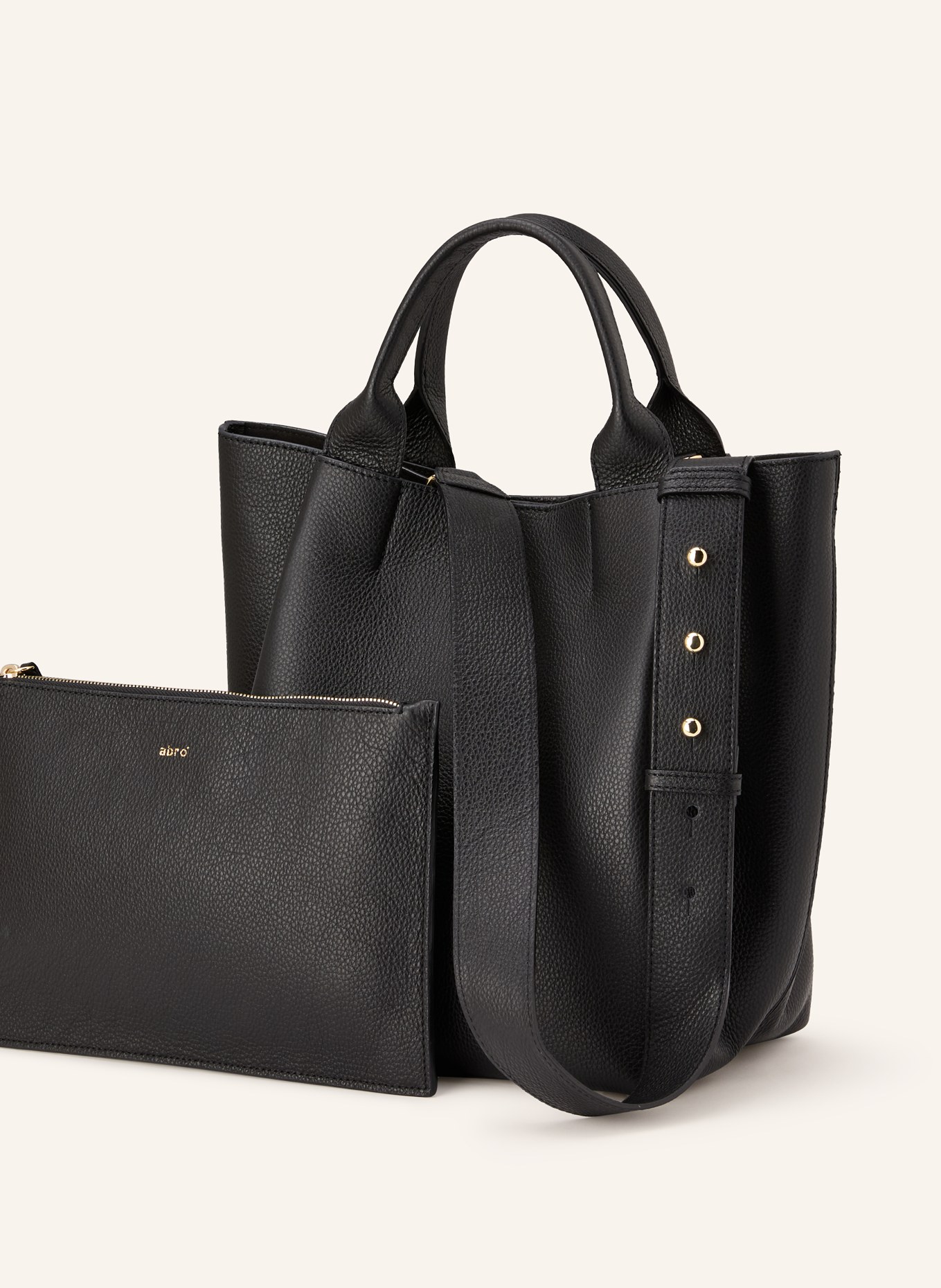 abro Torebka AGAVE z woreczkiem: CZARNY / ZŁOTY