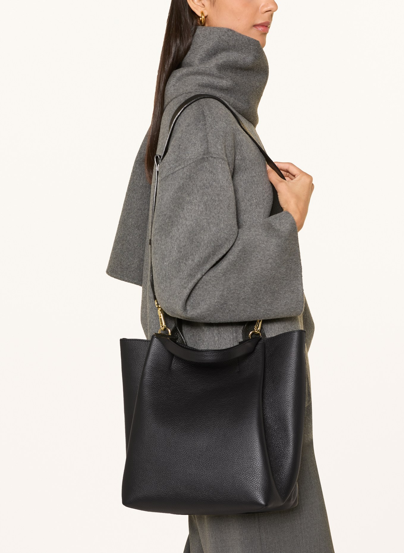 abro Sac à main AGAVE avec pochette: NOIR / OR