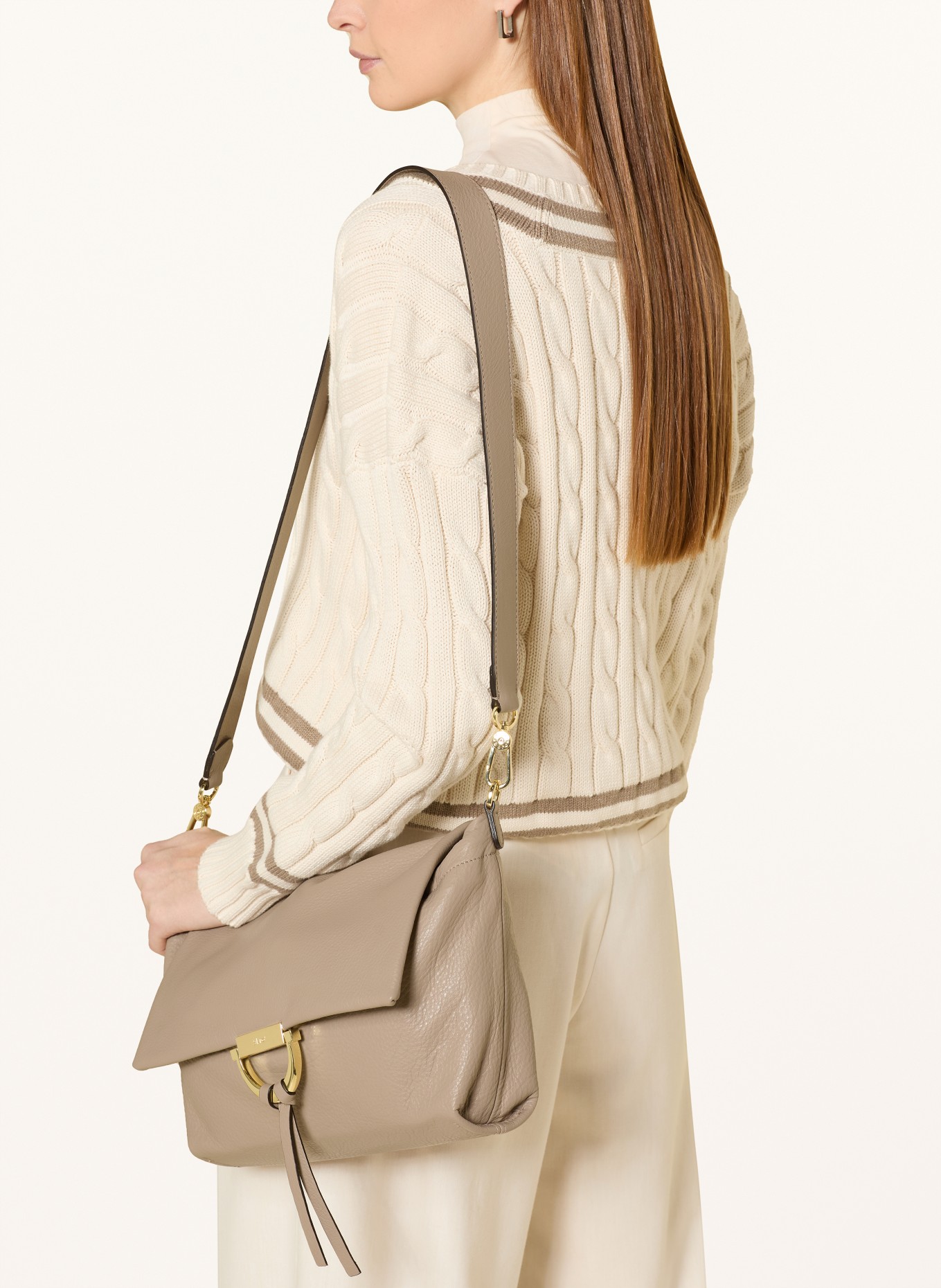 abro Sac à main DELIA TEMI MEDIUM: TAUPE