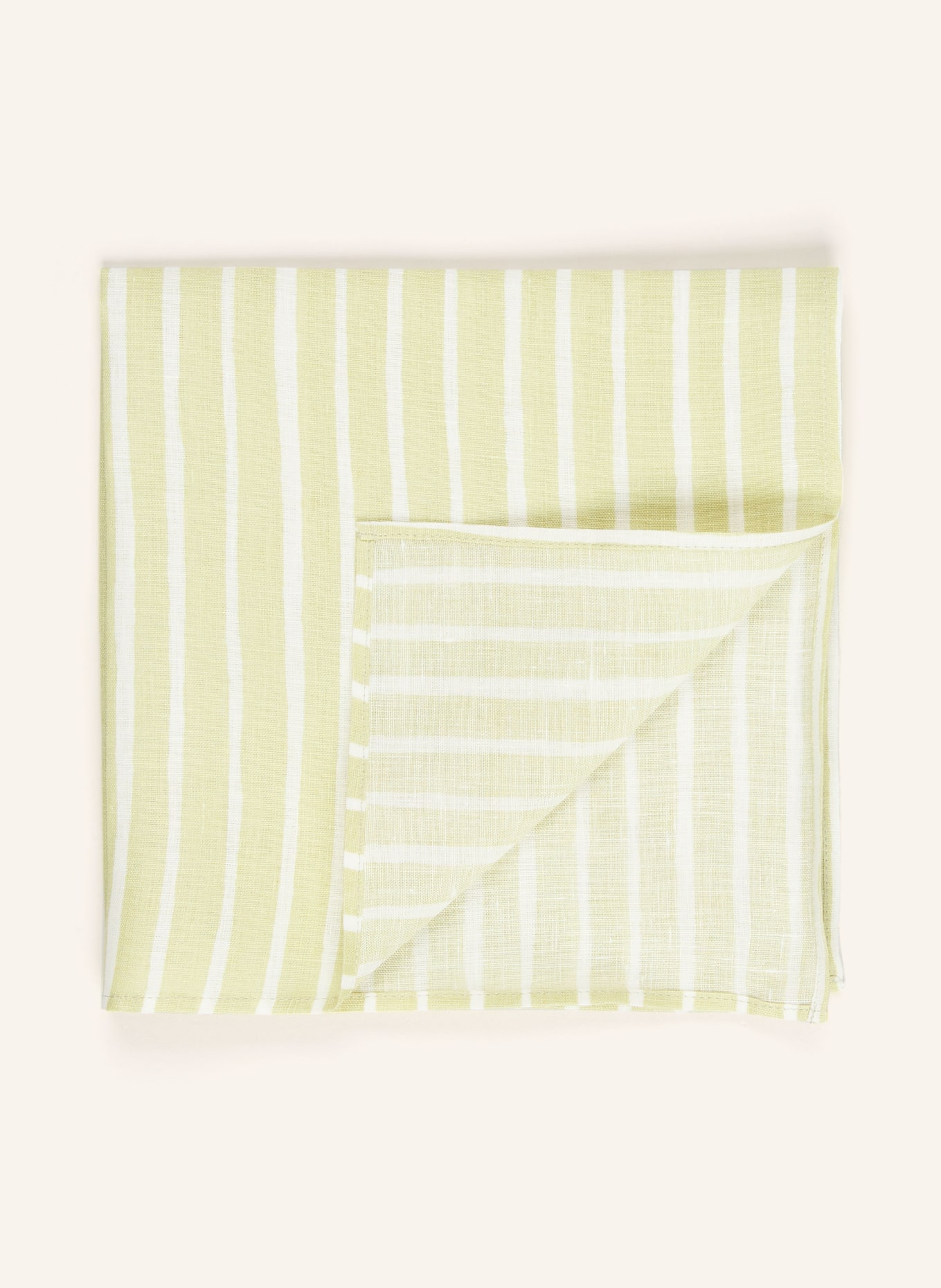 marimekko 4er-Set Stoffservietten PICCOLO aus Leinen: CREME / HELLGRÜN