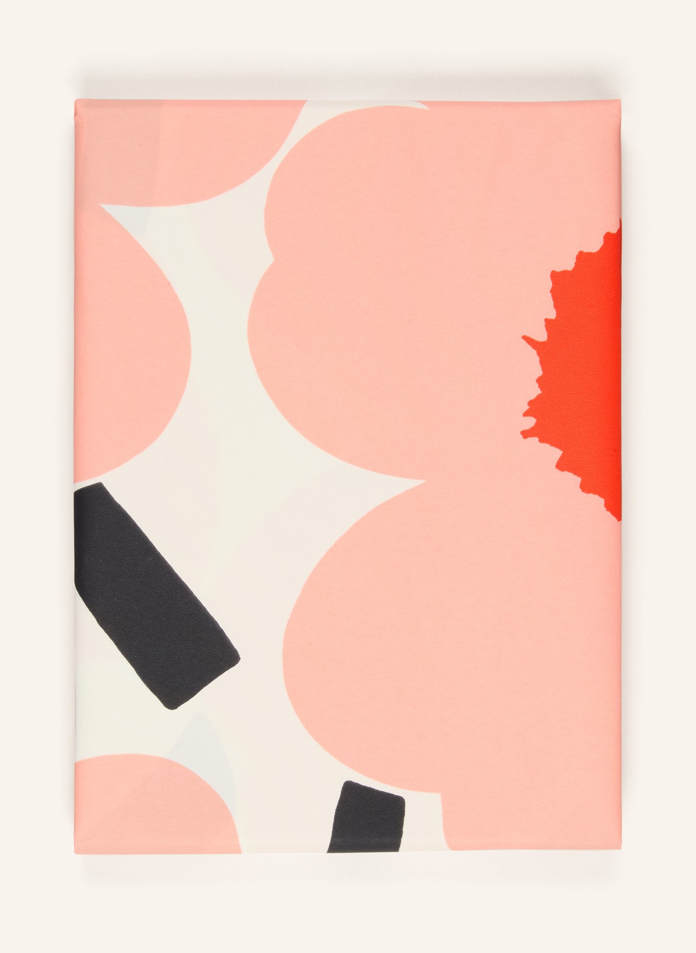 marimekko UNIKKO shower curtain: CREAM / LIGHT RED / BLACK