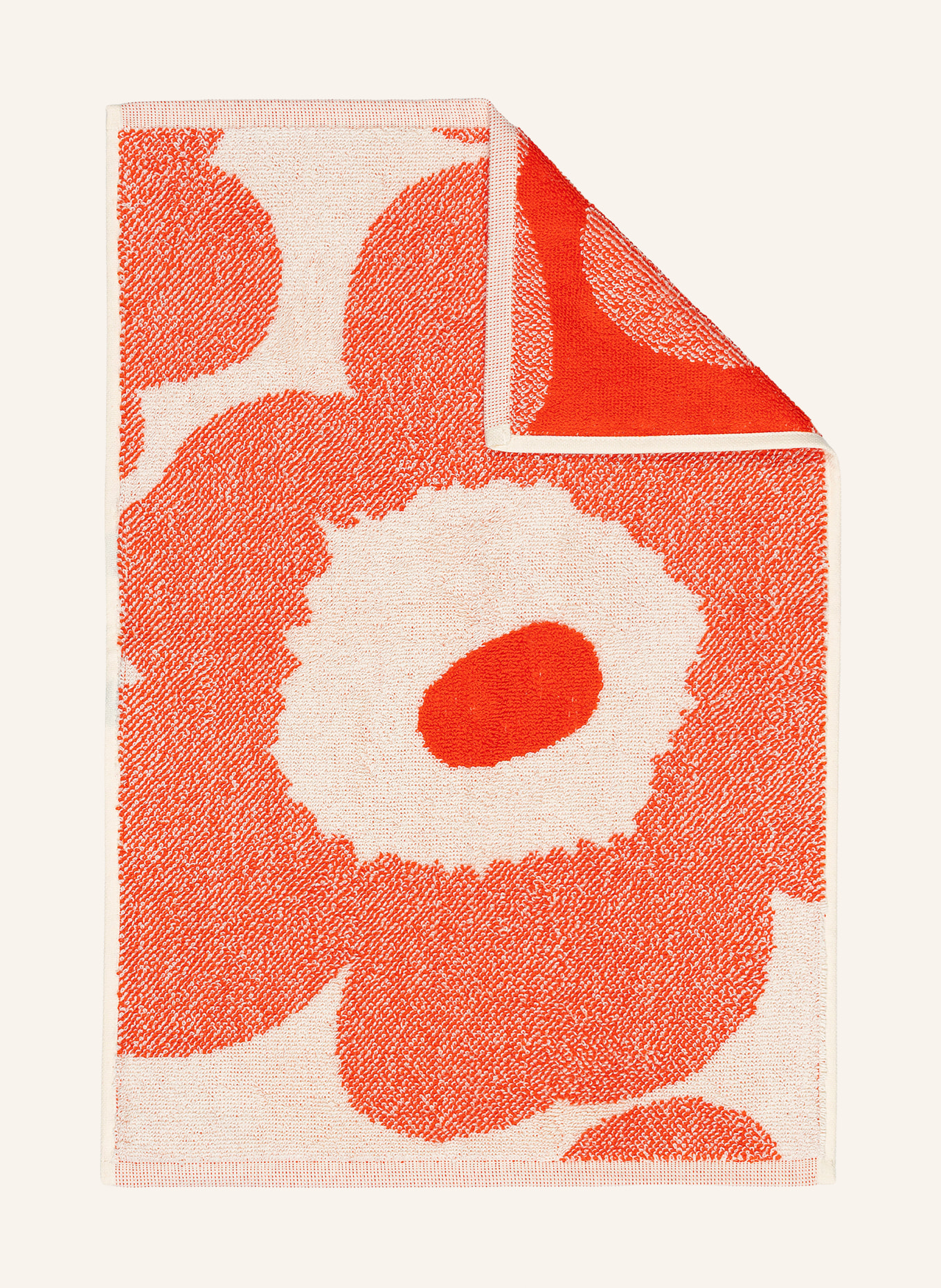 marimekko Gästehandtuch UNIKKO: CREME / HELLROT