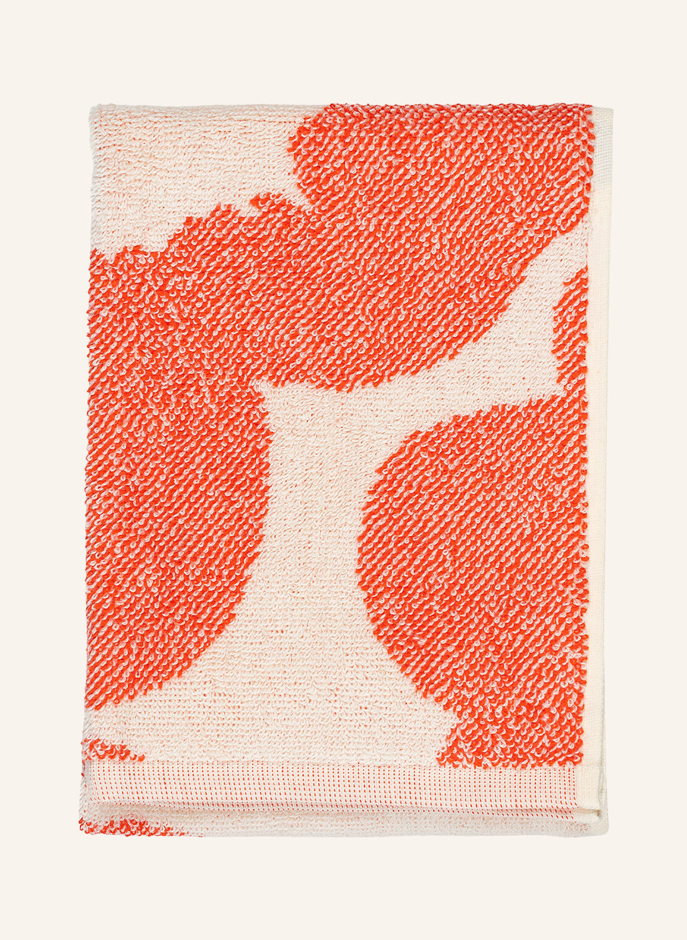 marimekko Gästehandtuch UNIKKO: CREME / HELLROT