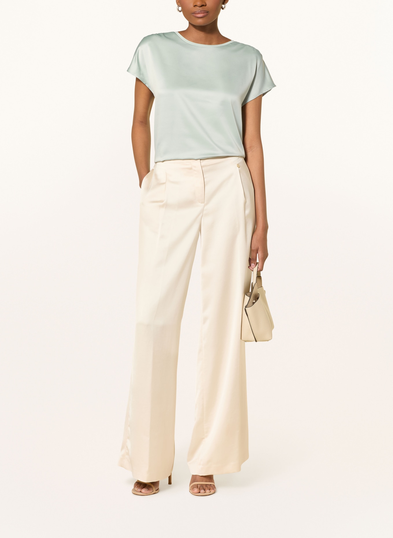 JOOP! Blůza TANCY z kombinace materiálů: TYRKYSOVÁ