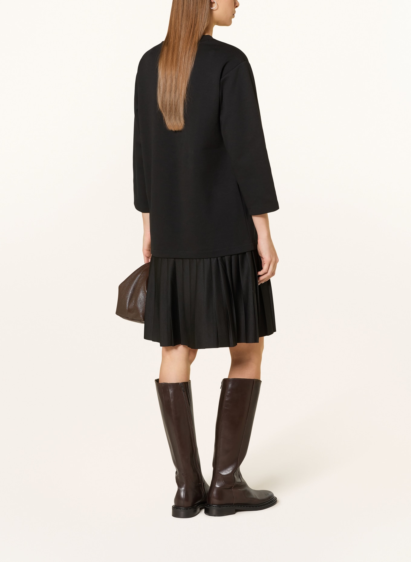 JOOP! Kleid TARIKA mit Plissees: SCHWARZ