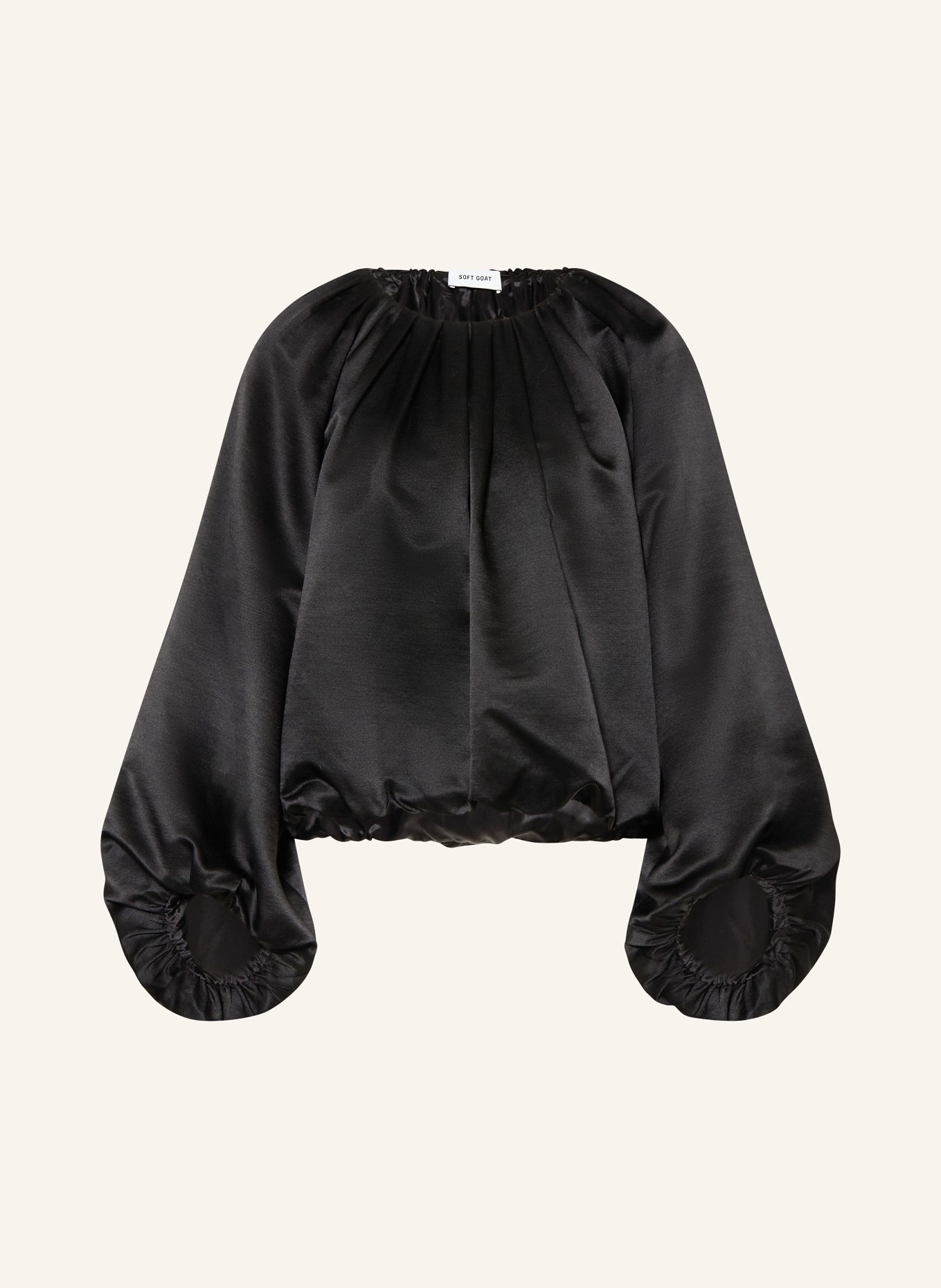 SOFT GOAT blouse shirt: BLACK