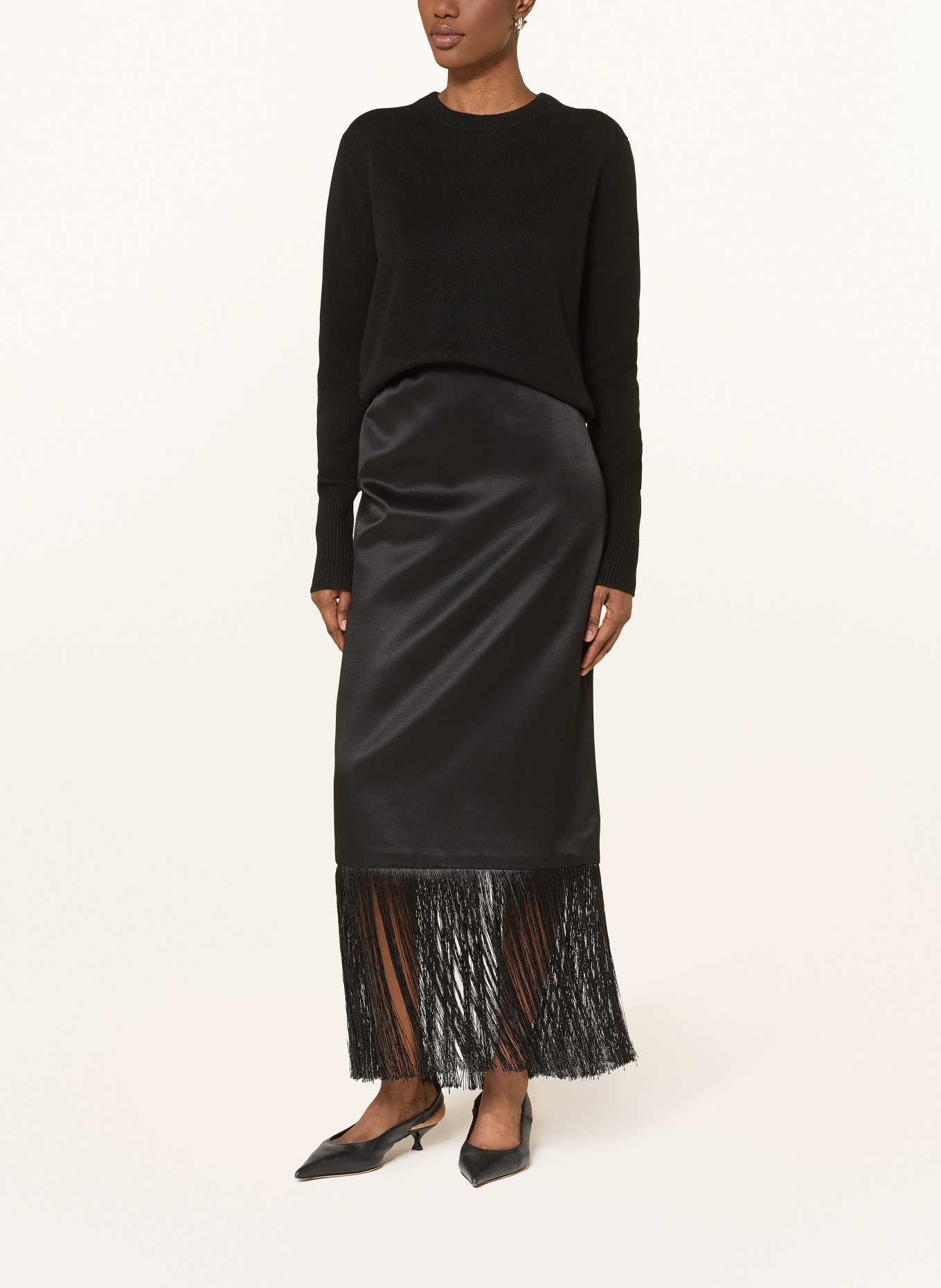 SOFT GOAT cashmere sweater: BLACK