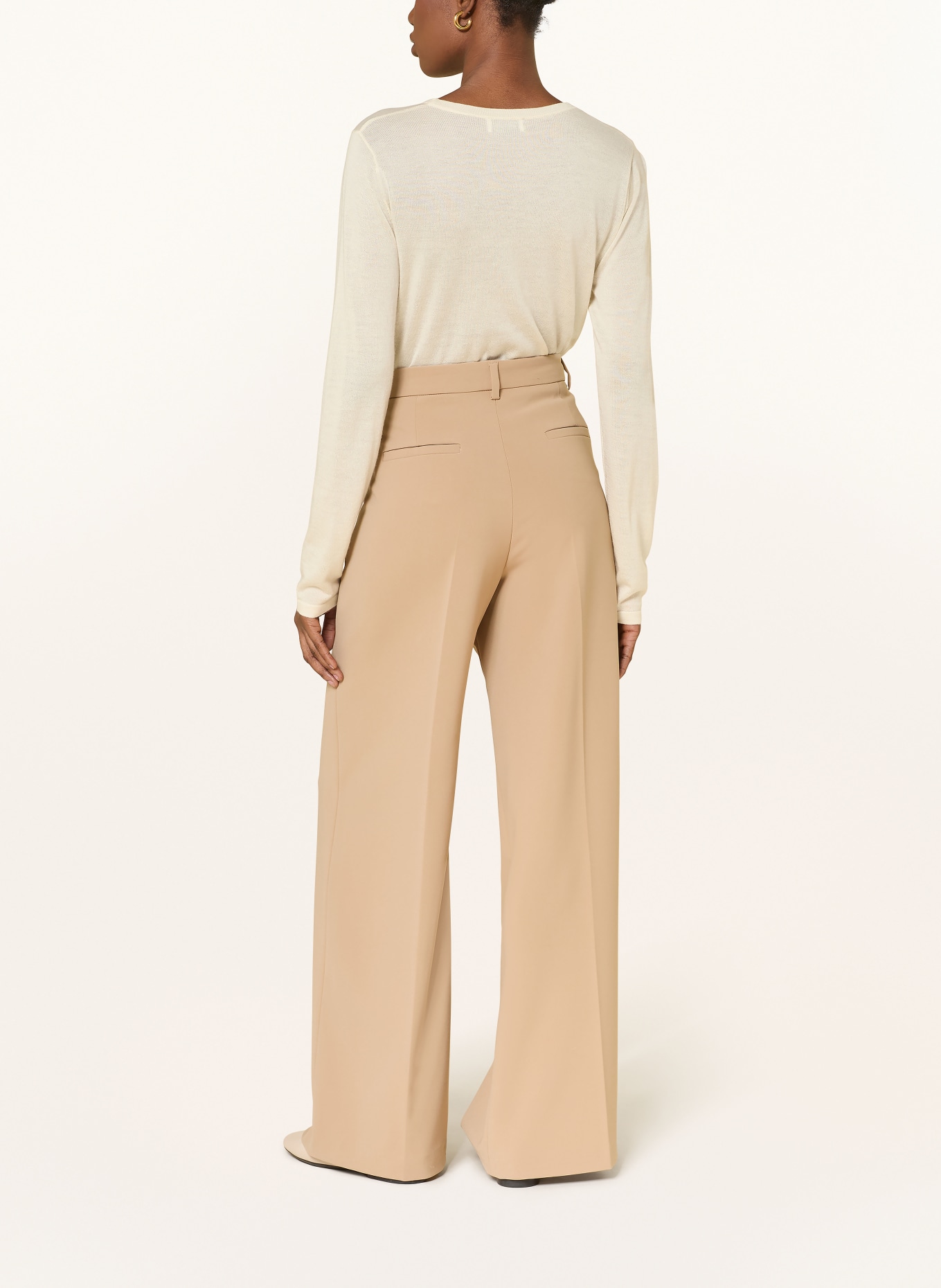 SOFT GOAT Silk sweater with cashmere: ECRU