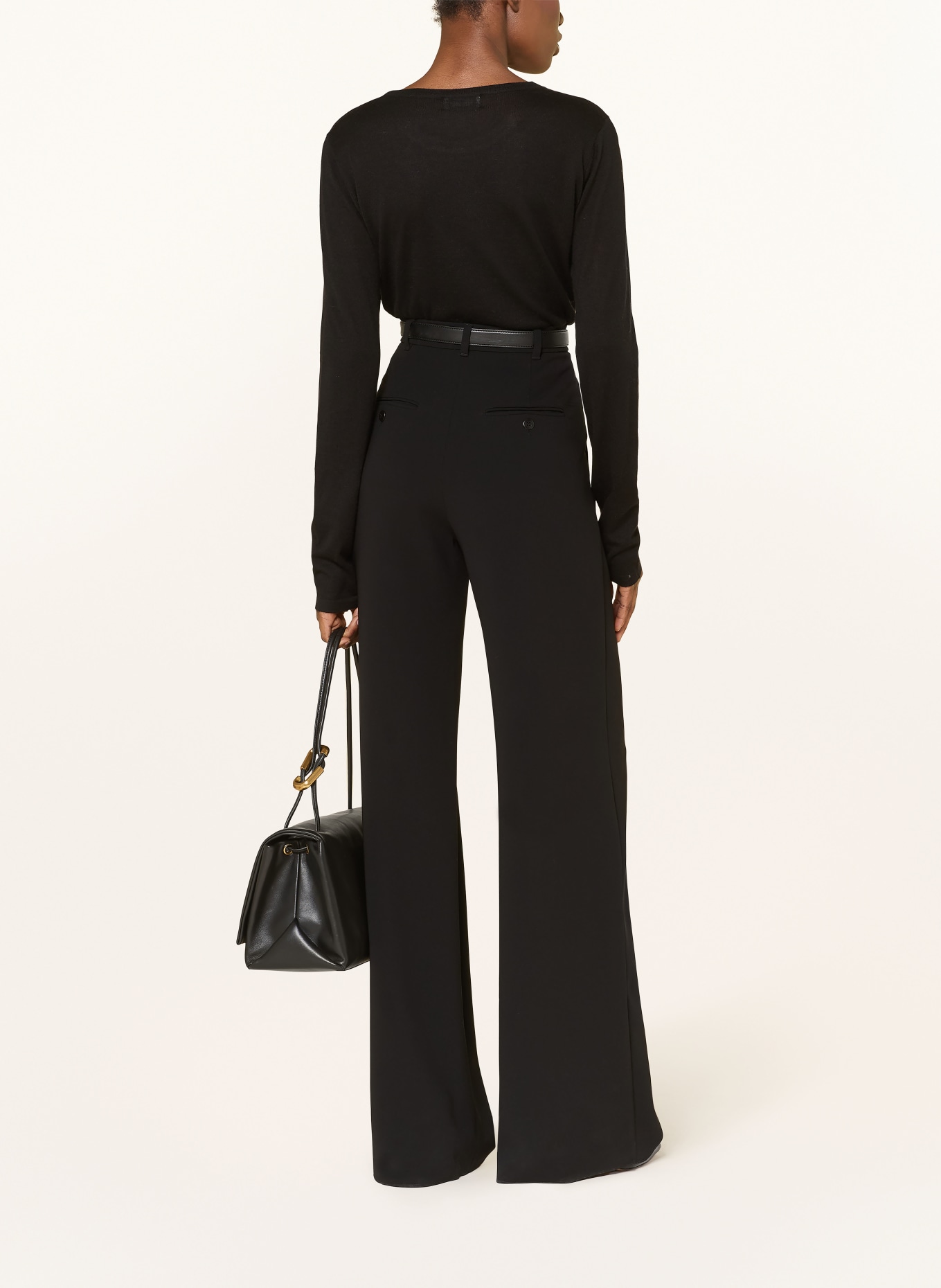 SOFT GOAT Silk sweater with cashmere: BLACK