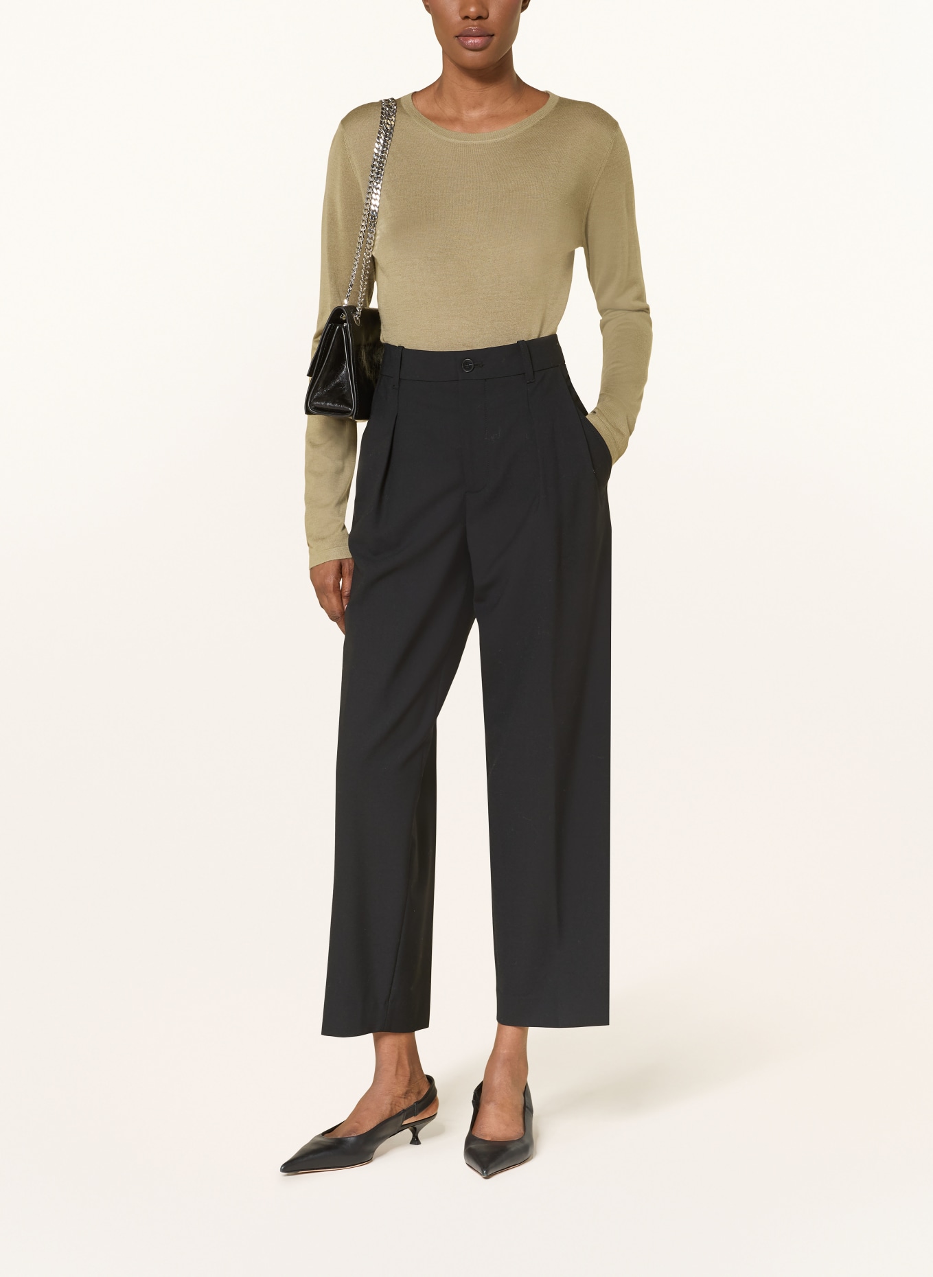 SOFT GOAT Silk sweater with cashmere: GREEN