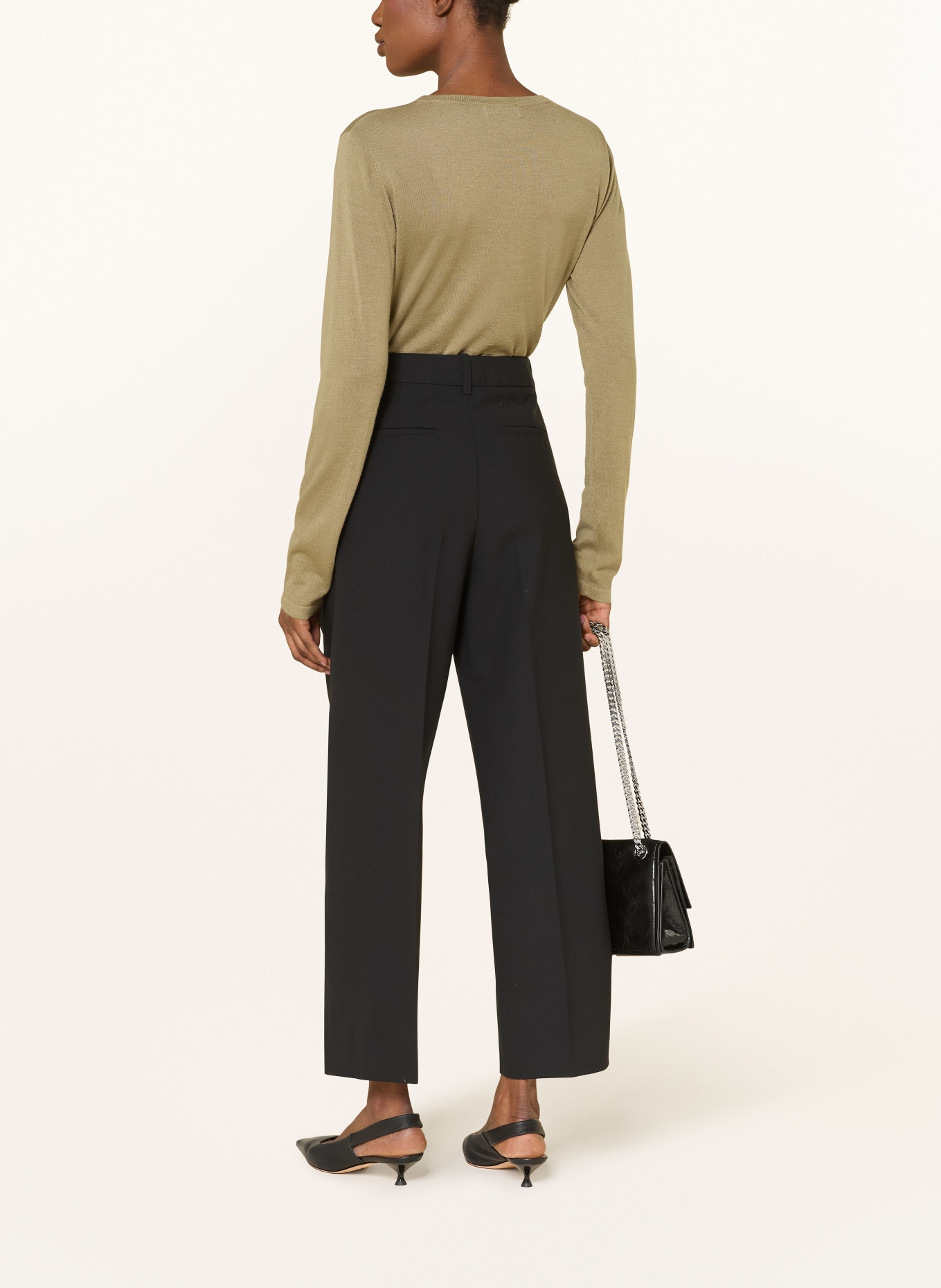 SOFT GOAT Silk sweater with cashmere: GREEN