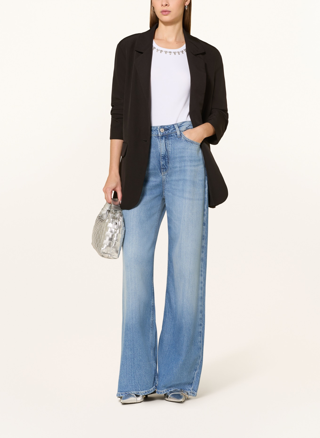 JOOP! Top TAINA z kamieniami ozdobnymi: BIAŁY