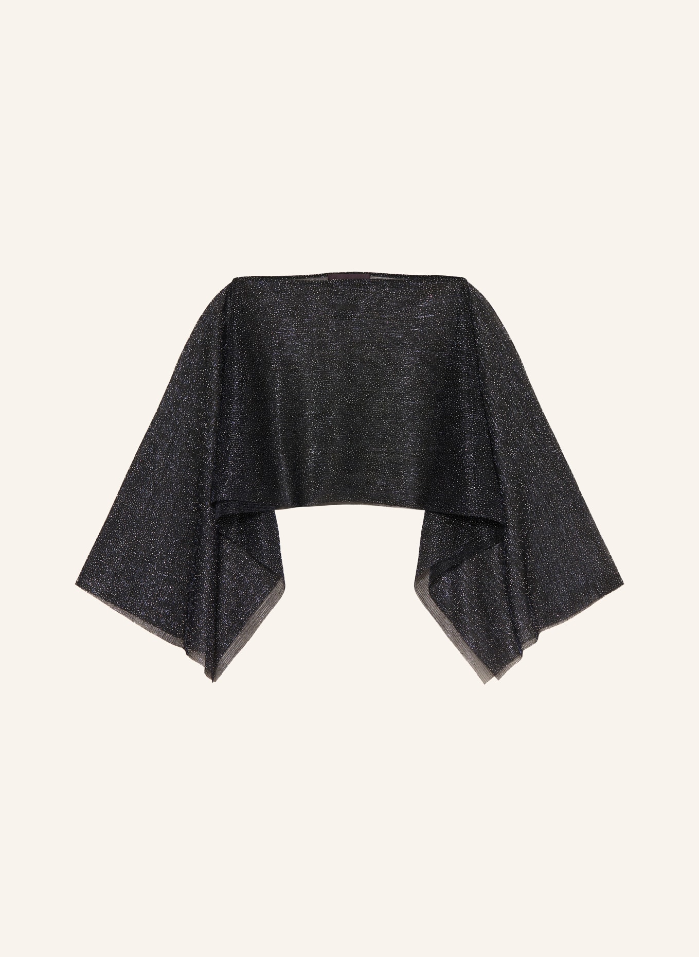 TALBOT RUNHOF Stole with glitter yarn: DARK BLUE / SILVER