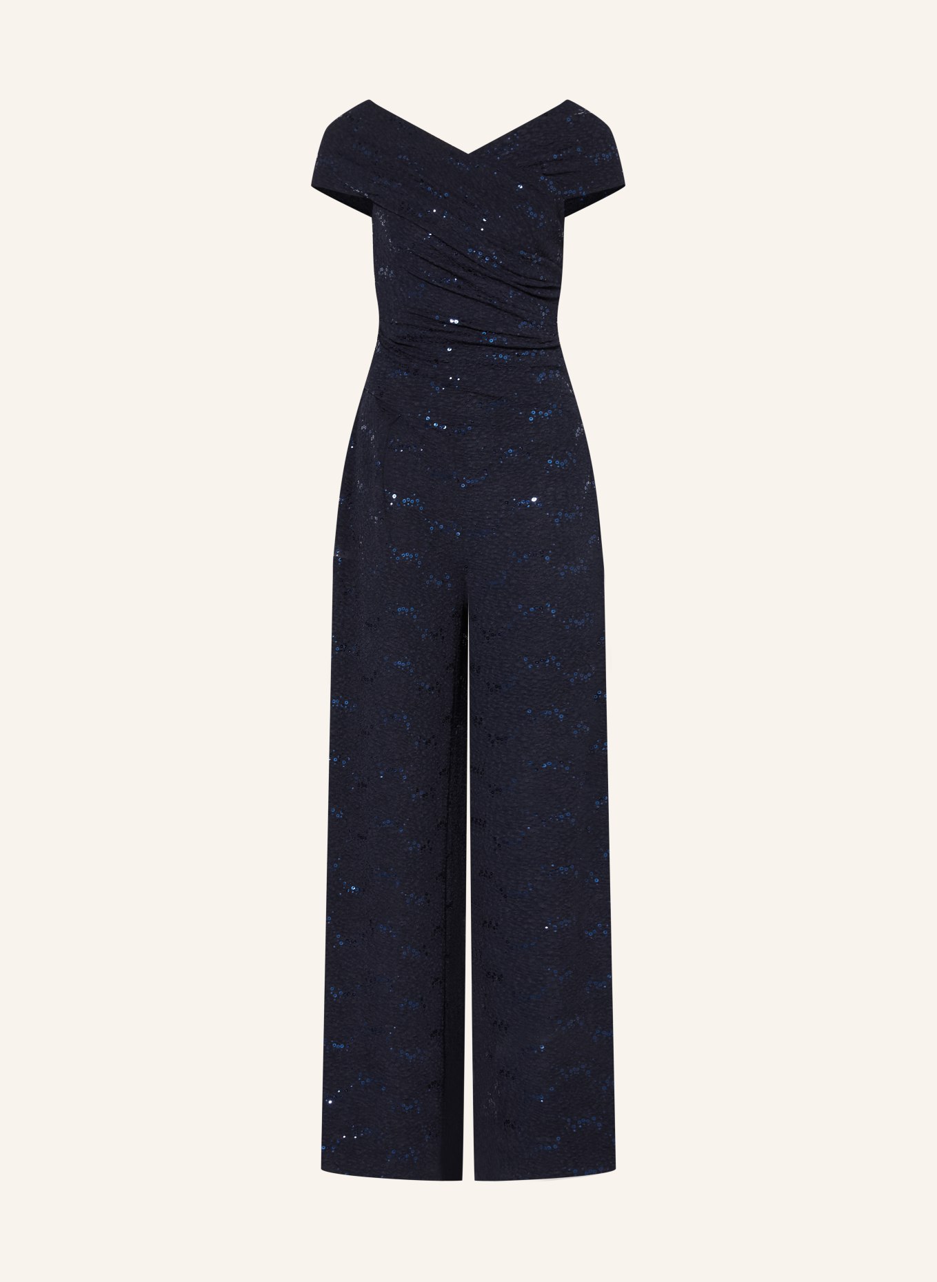 TALBOT RUNHOF Sequin jumpsuit: DARK BLUE
