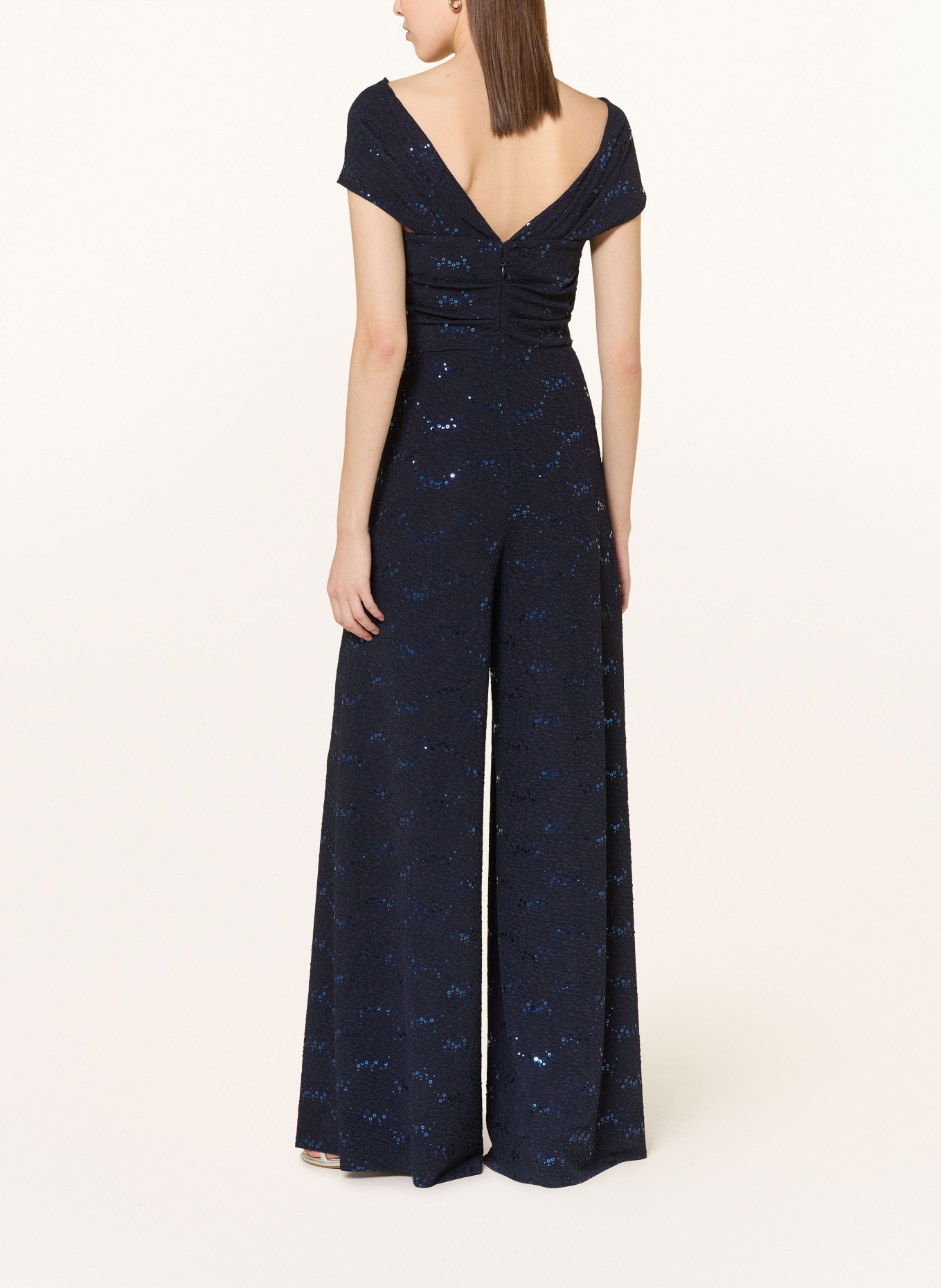 TALBOT RUNHOF Sequin jumpsuit: DARK BLUE
