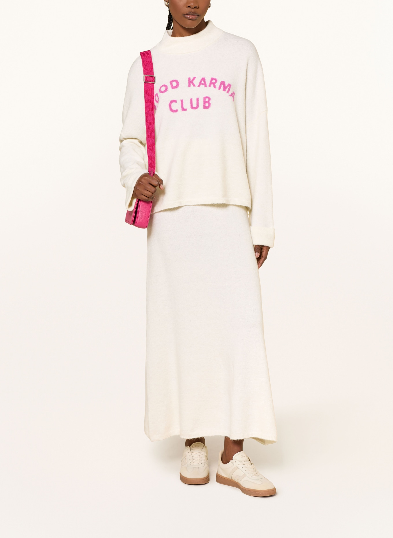 OH APRIL Sukienka z dzianiny INSA: KREMOWY