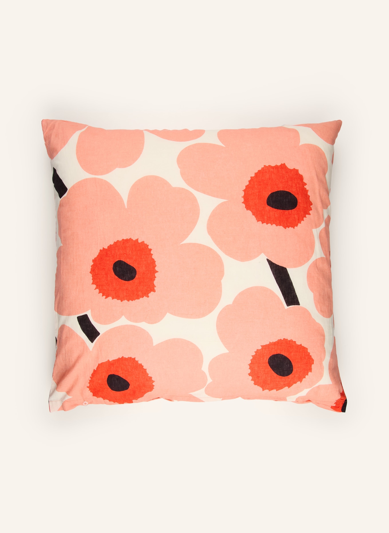 marimekko Kissenhülle UNIKKO: CREME / LACHS / SCHWARZ