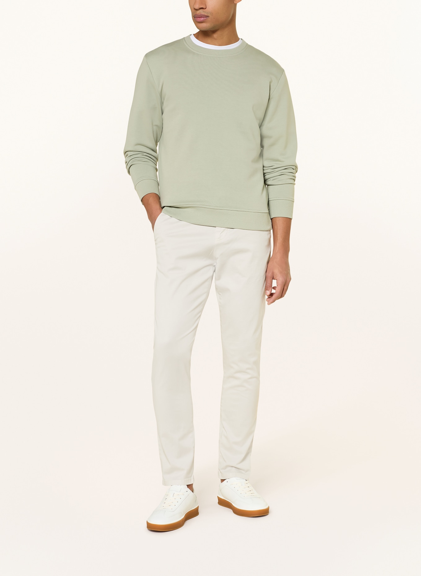 PAUL Sweatshirt: HELLGRÜN / WEISS