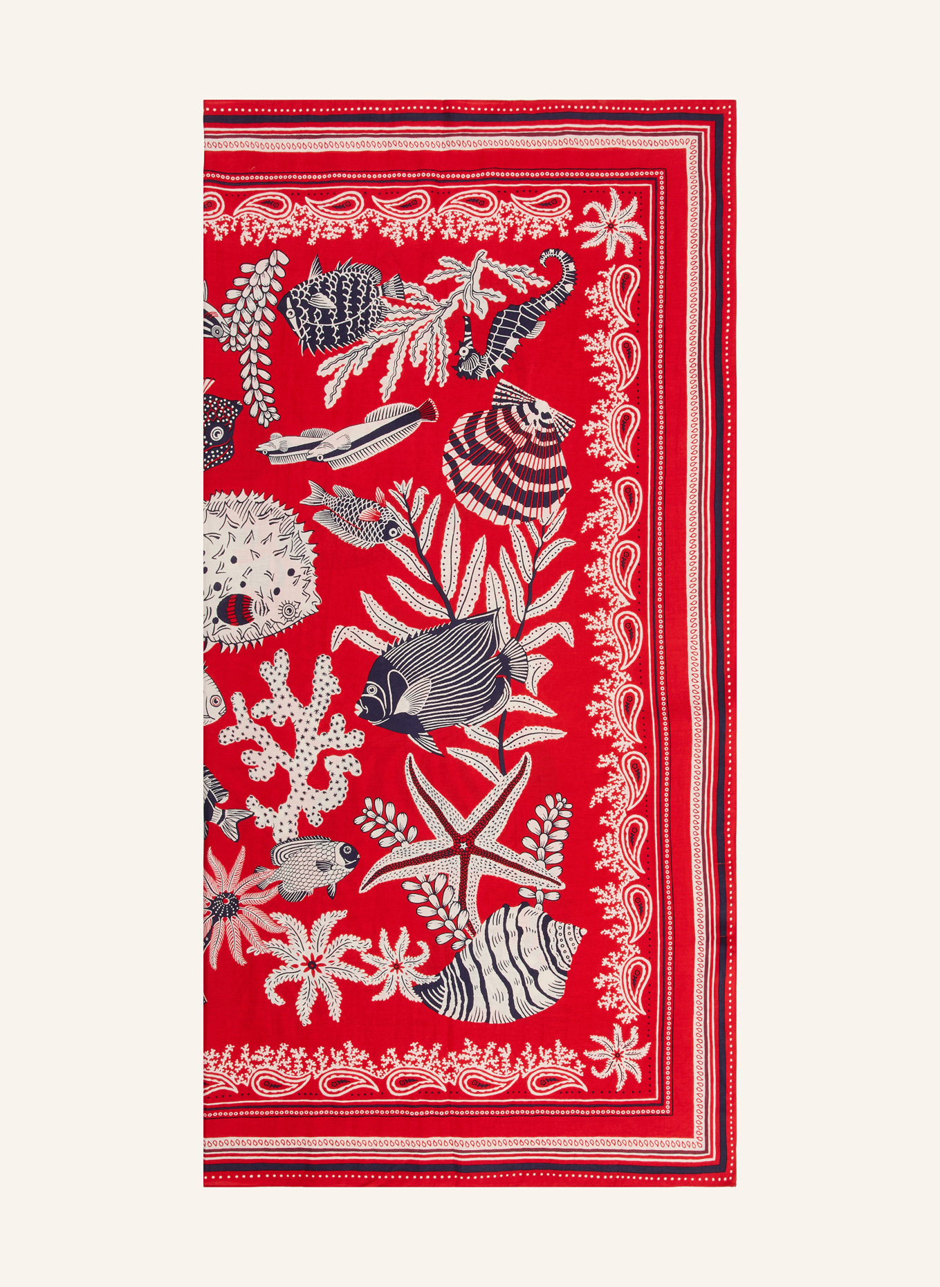 INOUI EDITIONS NEPTUNE cloth with silk: RED / BLUE / WHITE