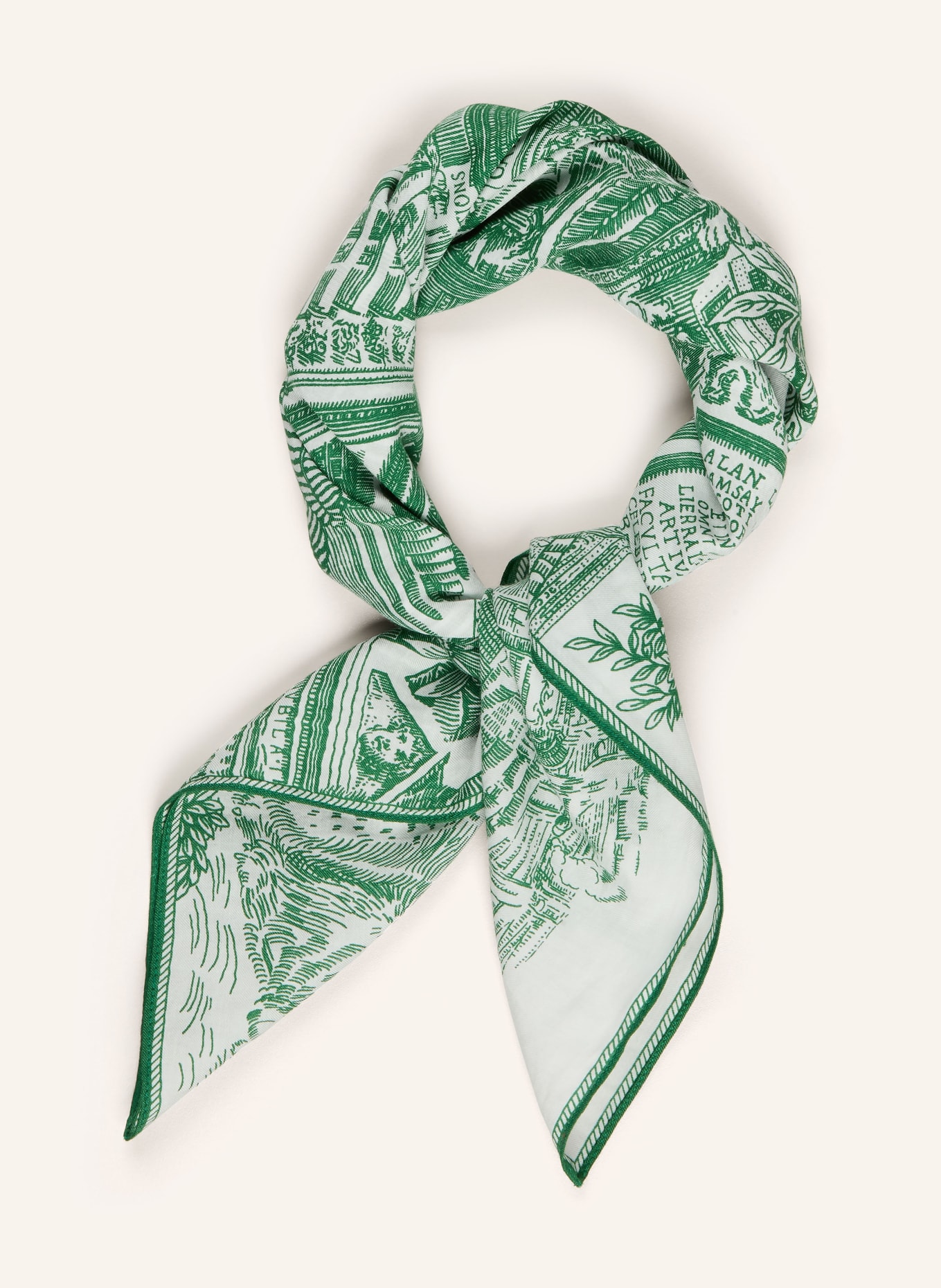 INOUI EDITIONS Cloth with silk: GREEN / WHITE