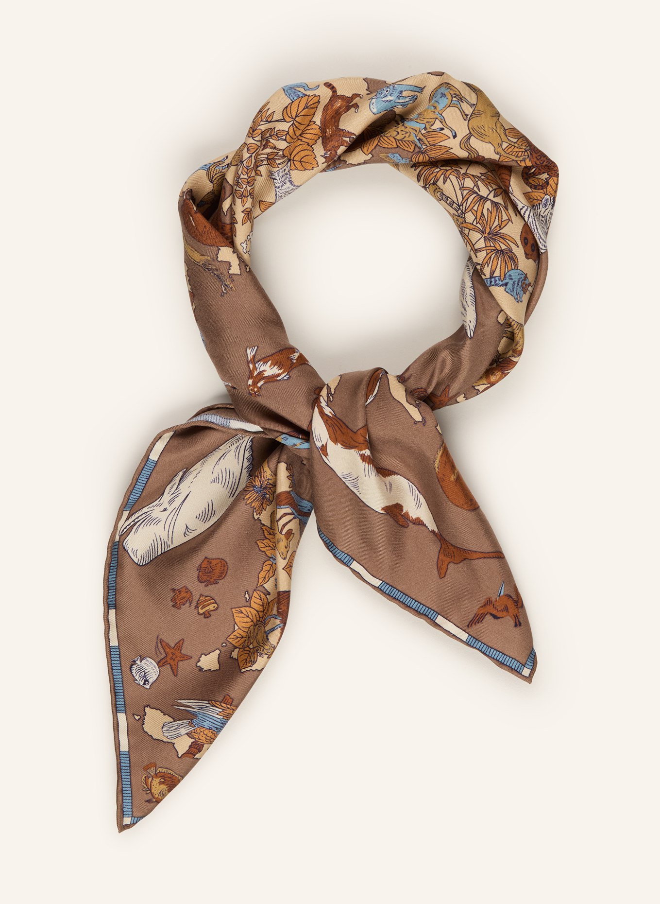 INOUI EDITIONS Seidentuch: HELLBRAUN / BRAUN / HELLBLAU