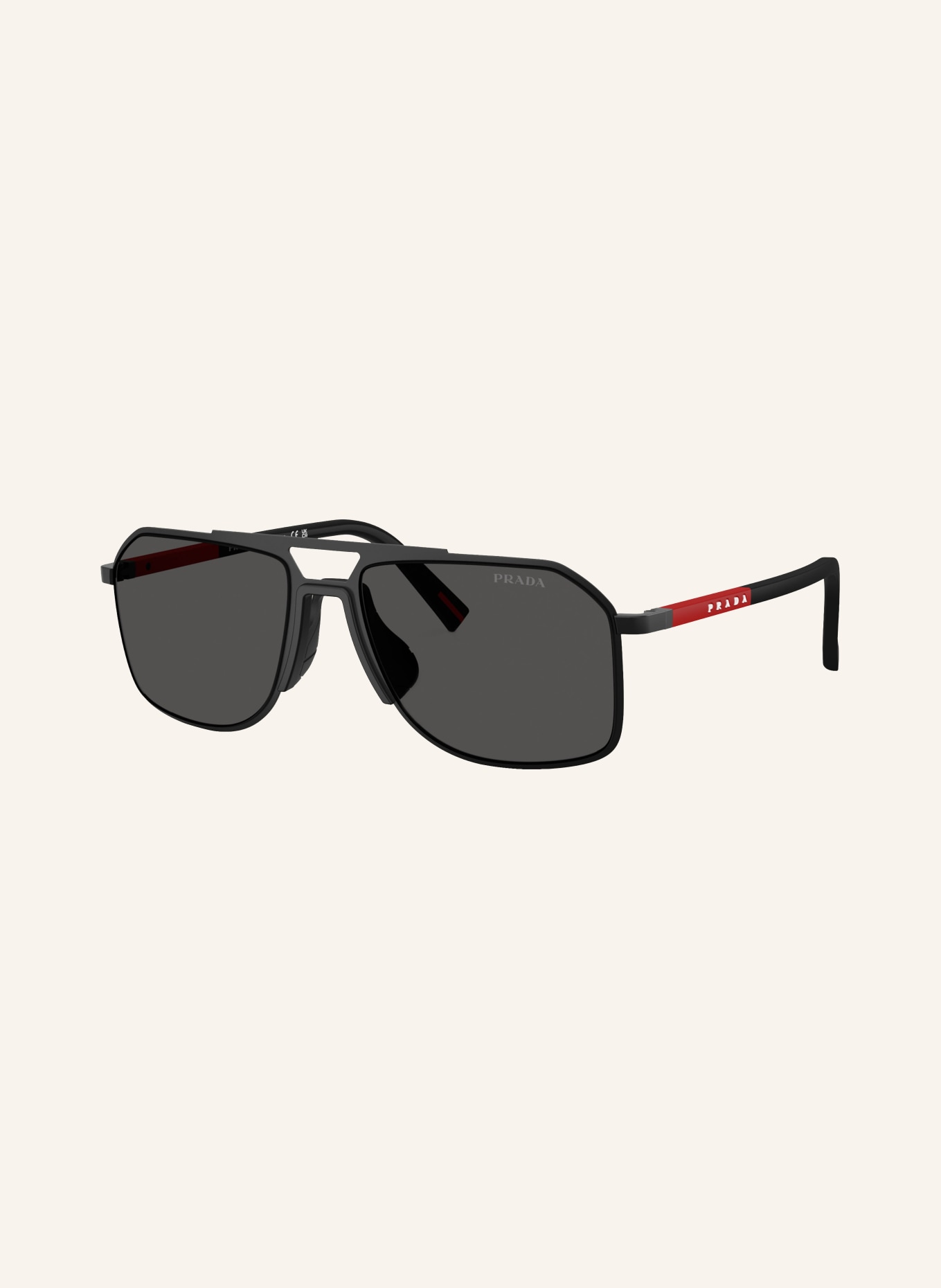 PRADA PS B51S sunglasses: Matte black/dark gray