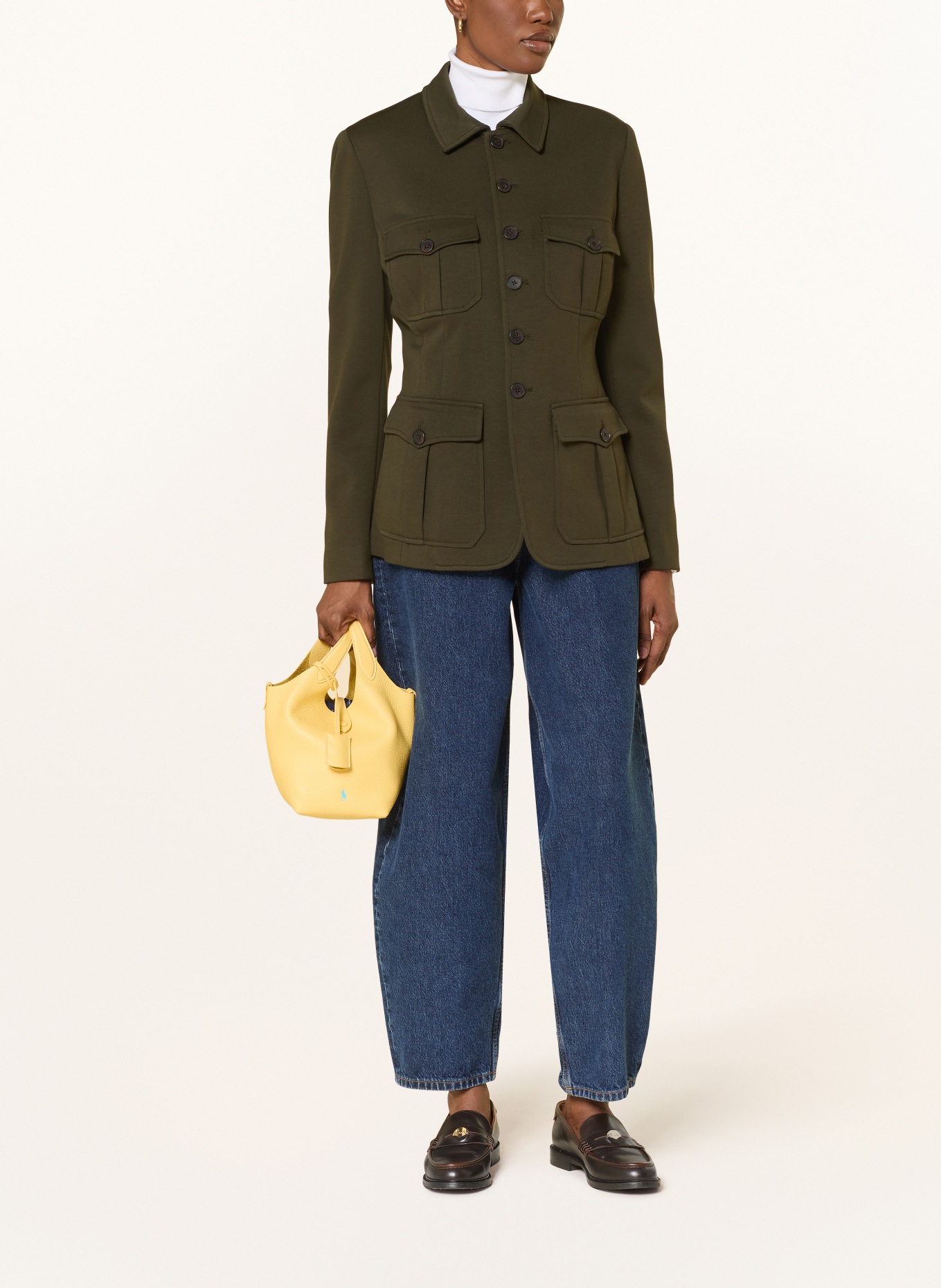 POLO RALPH LAUREN Kurtka polowa z dżerseju: OLIWKOWY