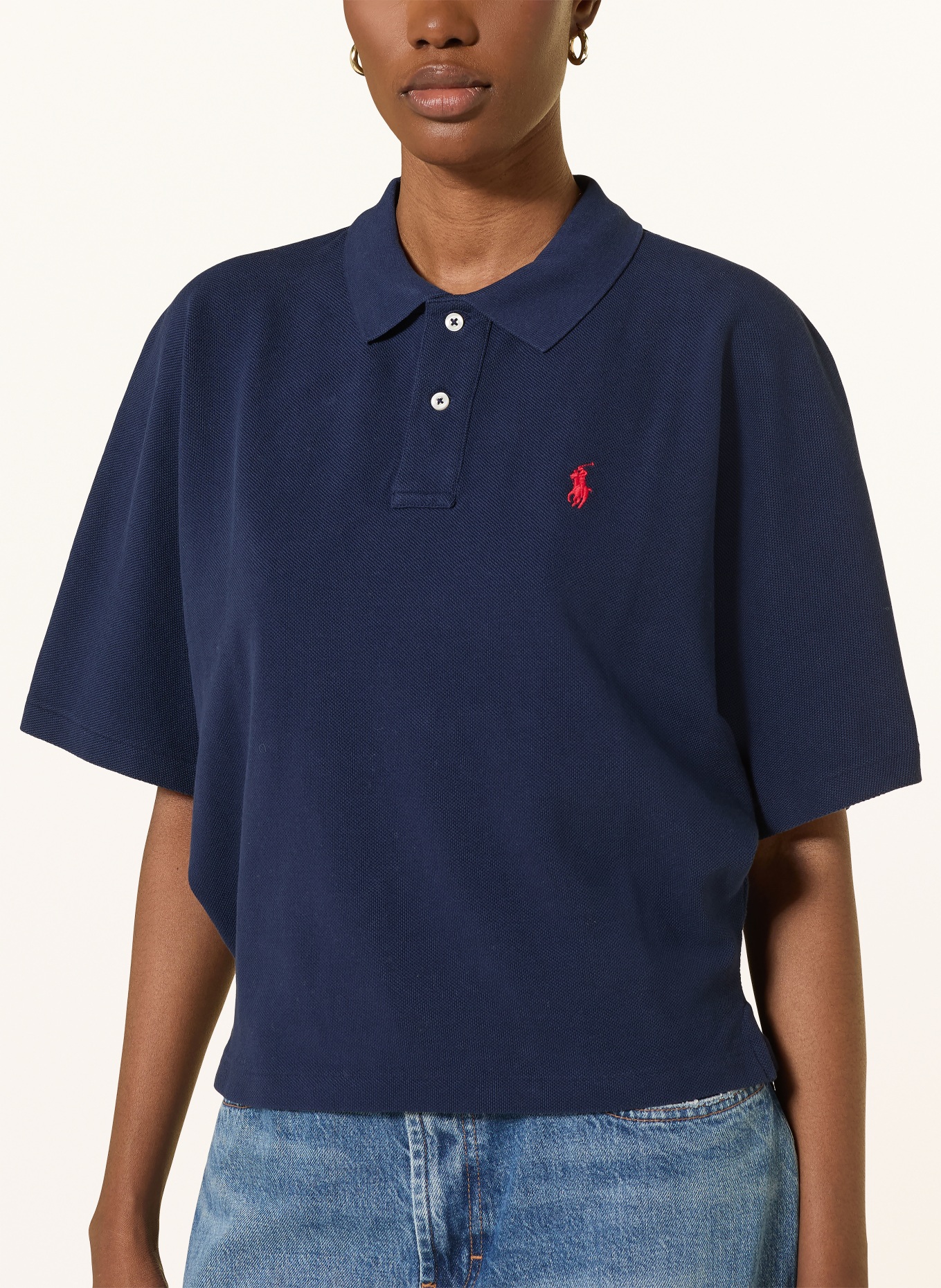 POLO RALPH LAUREN Pique polokošile: TMAVĚ MODRÁ