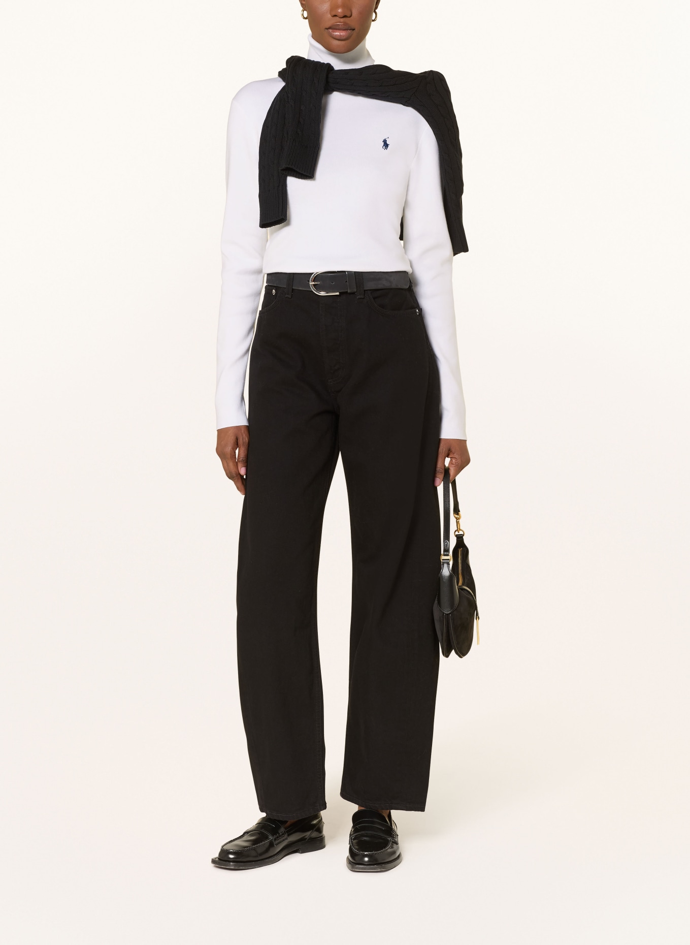 POLO RALPH LAUREN turtleneck shirt: WHITE