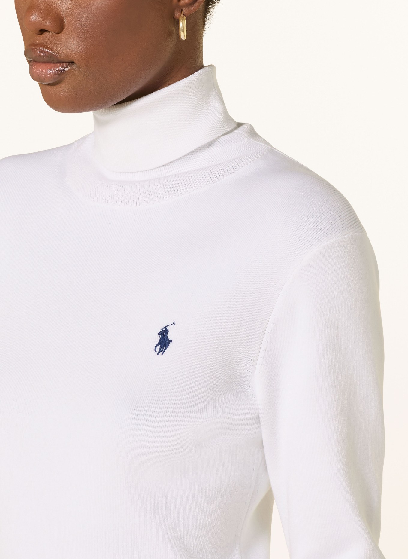 POLO RALPH LAUREN turtleneck shirt: WHITE