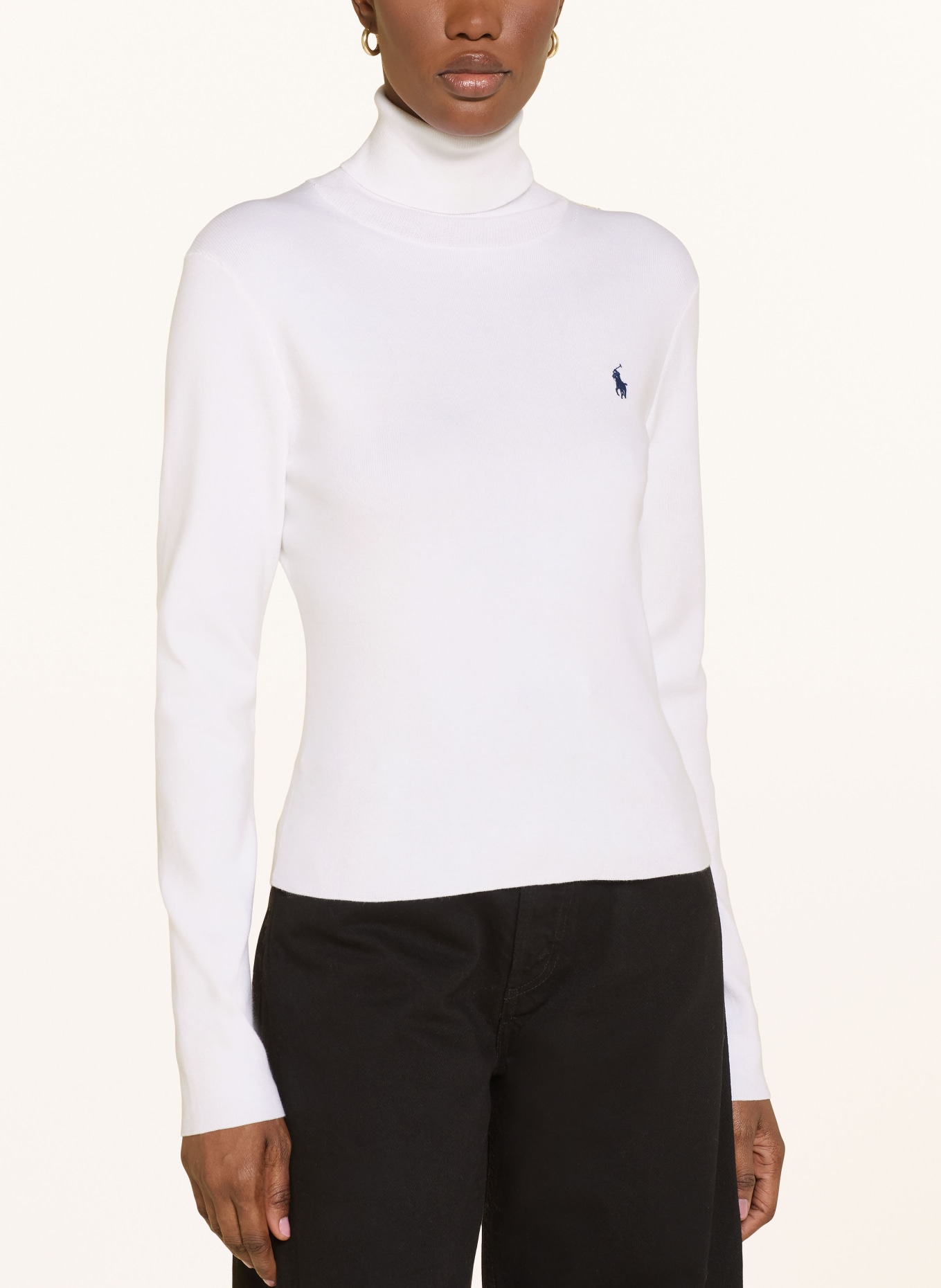 POLO RALPH LAUREN turtleneck shirt: WHITE