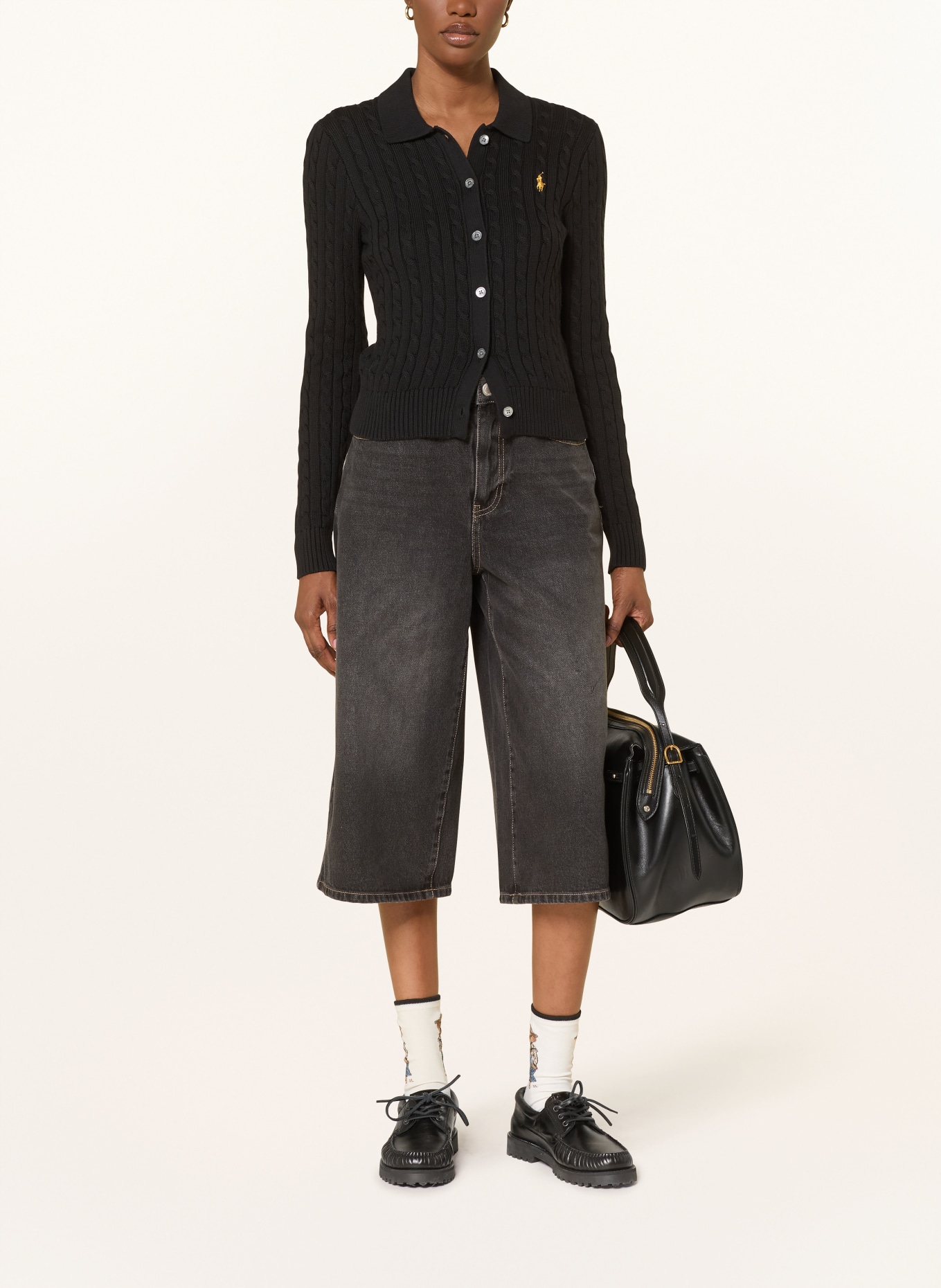 POLO RALPH LAUREN cardigan: BLACK