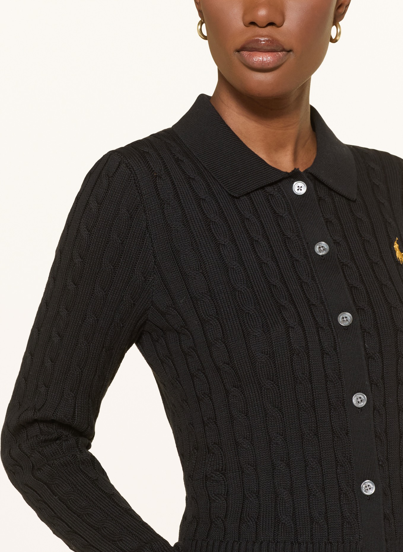 POLO RALPH LAUREN cardigan: BLACK