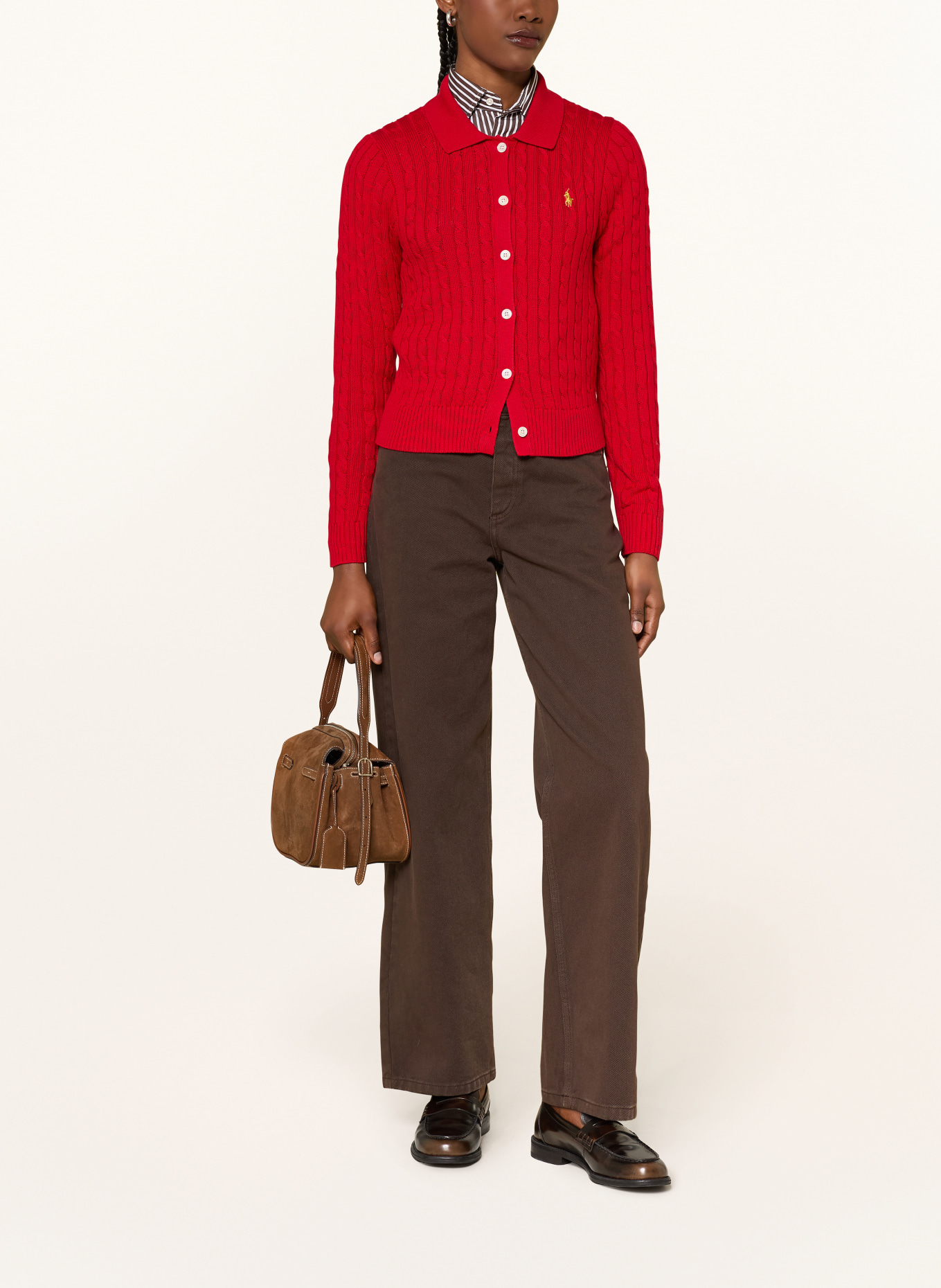 POLO RALPH LAUREN cardigan: RED