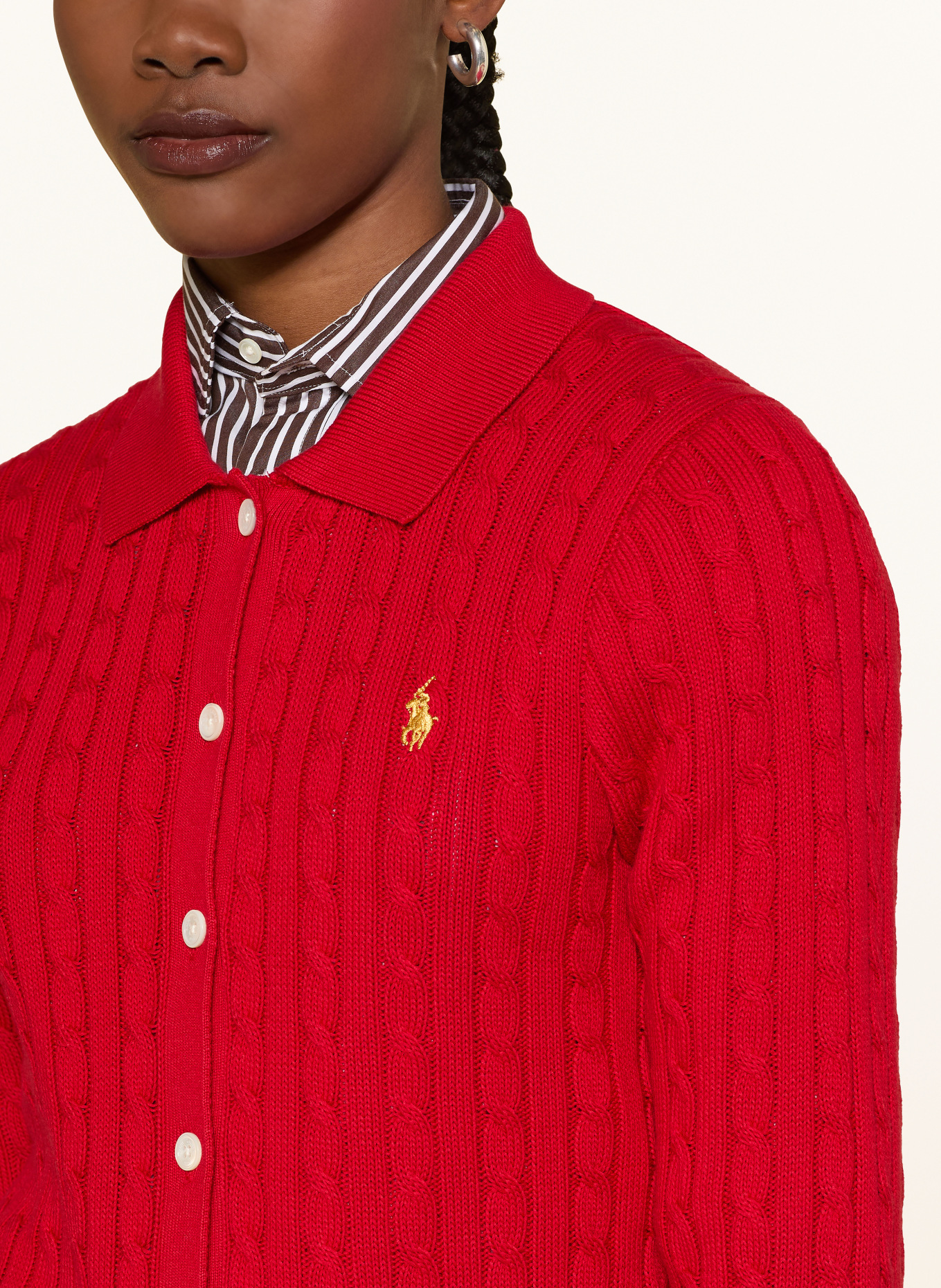 POLO RALPH LAUREN cardigan: RED