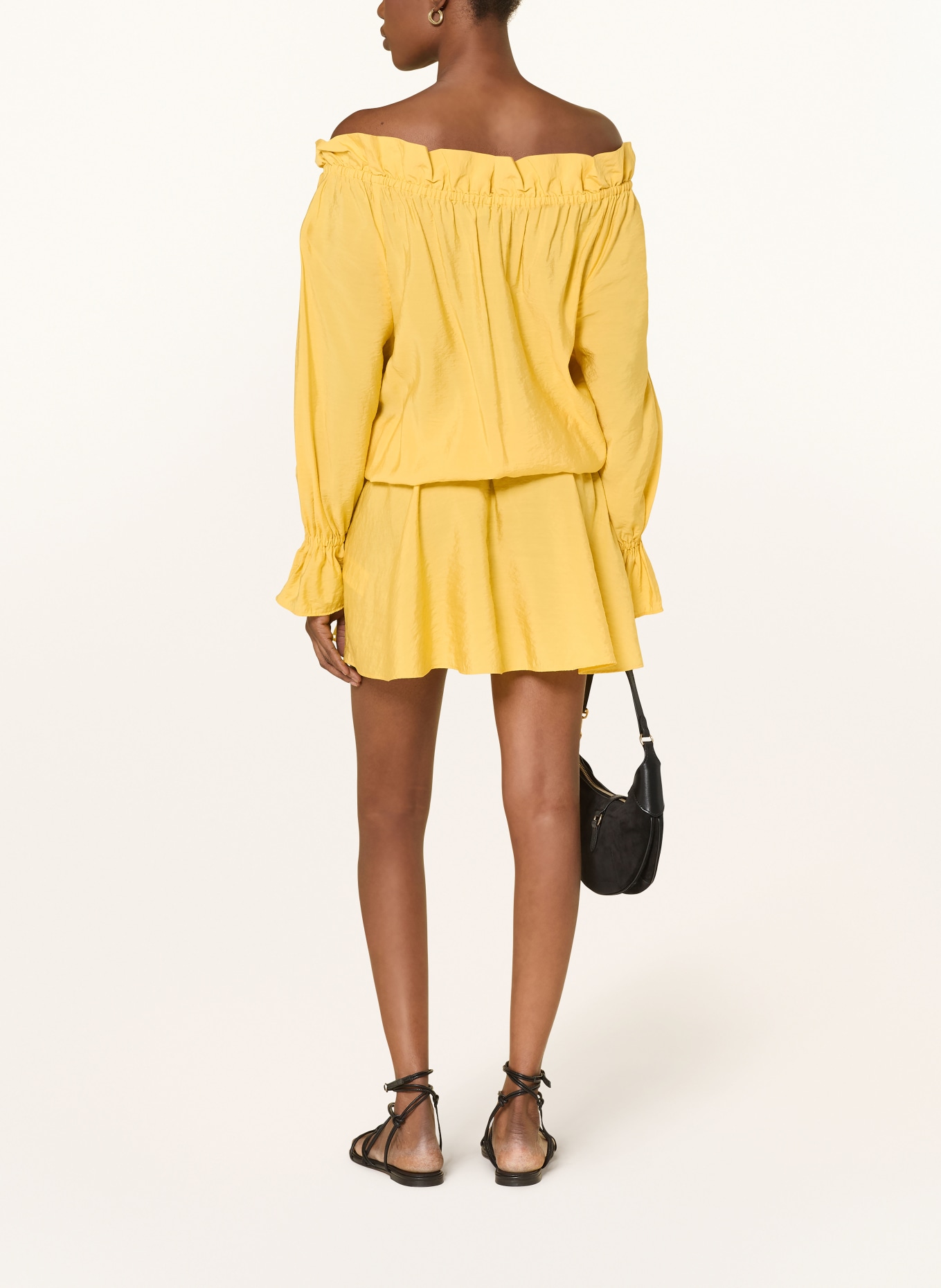 POLO RALPH LAUREN BIANCA off-the-shoulder dress: DARK YELLOW