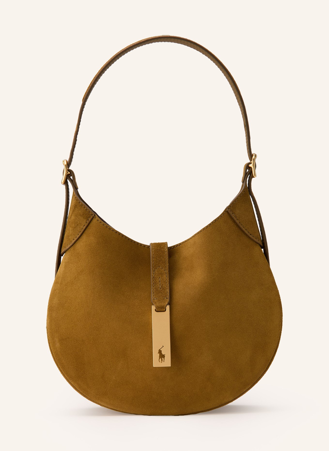 POLO RALPH LAUREN torba na ramię: OLIWKOWY / ZŁOTY