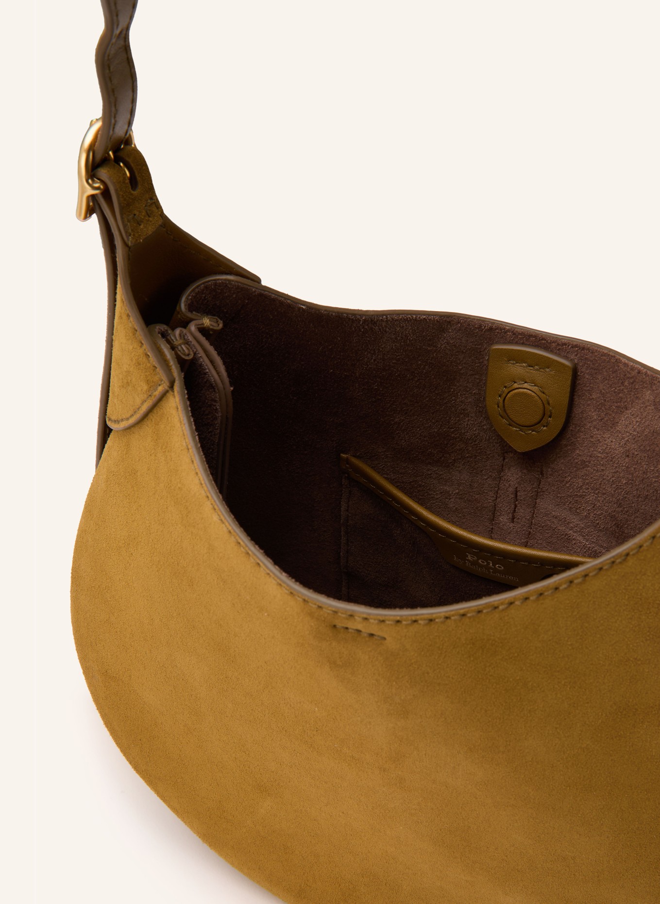 POLO RALPH LAUREN torba na ramię: OLIWKOWY / ZŁOTY