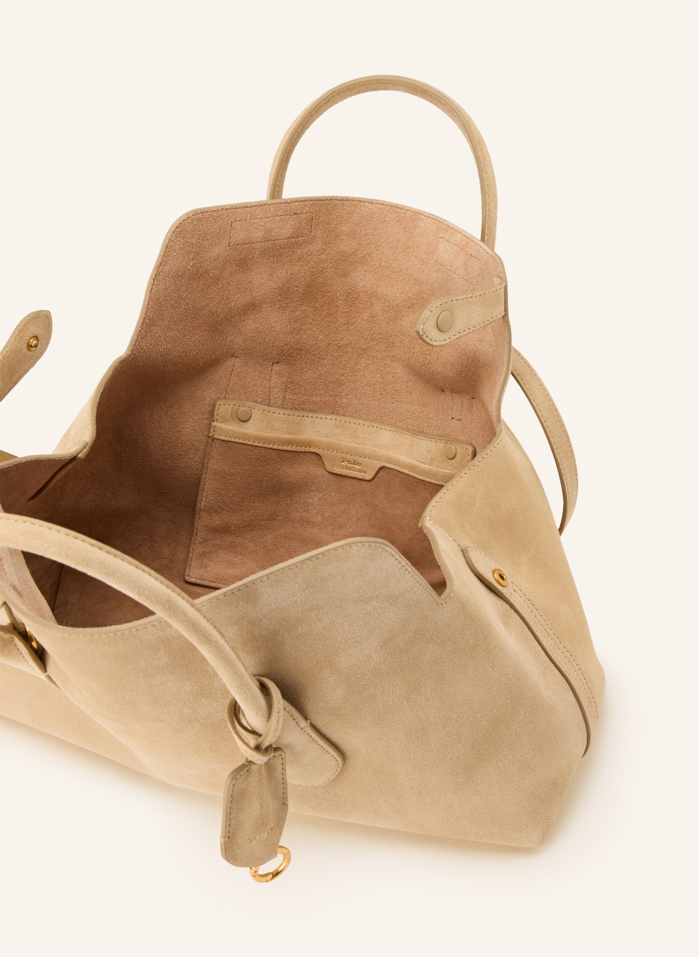 POLO RALPH LAUREN BELLPORT handbag: CAMEL / GOLD