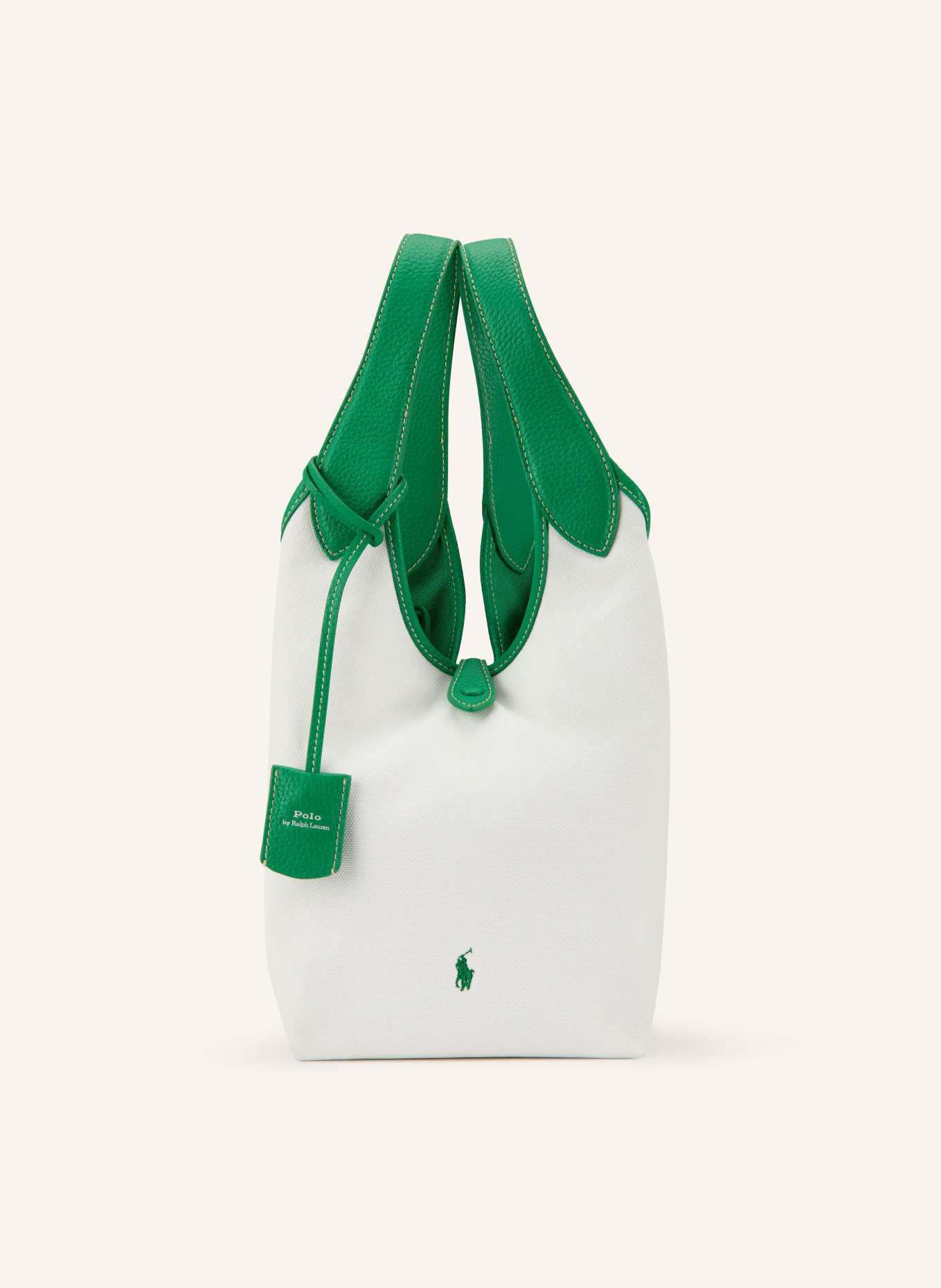 POLO RALPH LAUREN handbag: WHITE / GREEN