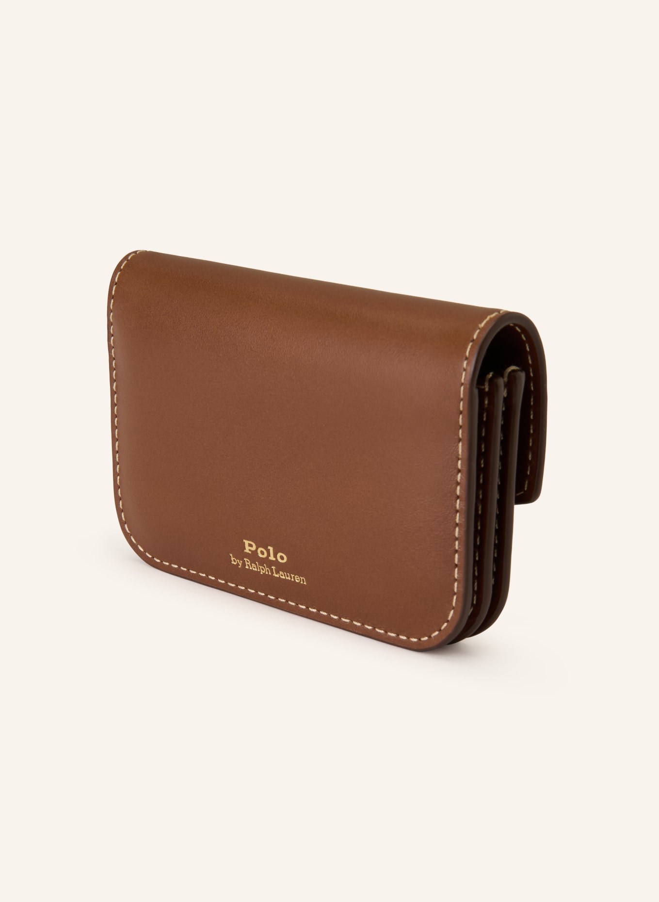 POLO RALPH LAUREN pouzdro na karty: HNĚDÁ