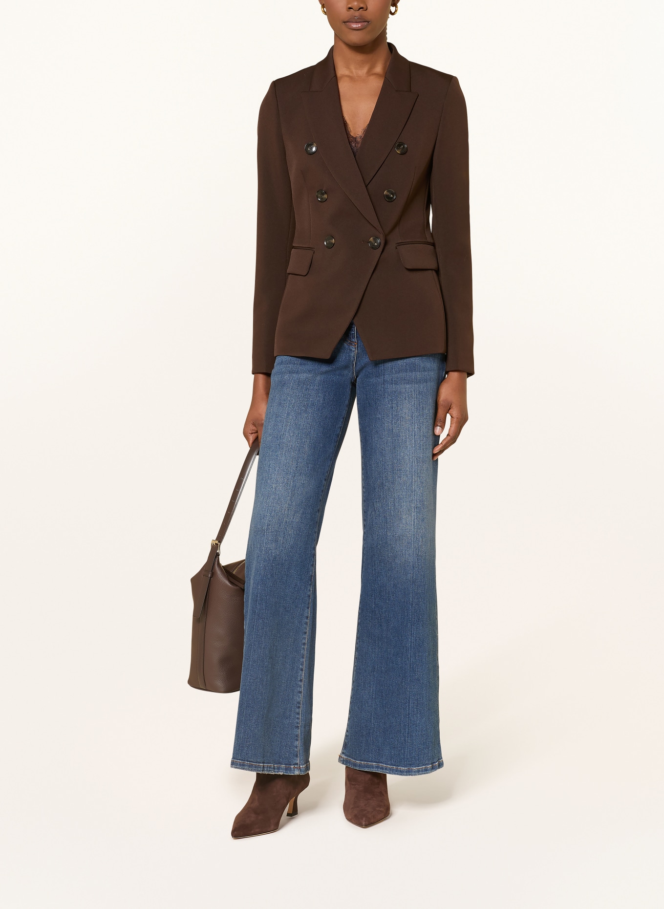 REISS Marynarka PRIYA: CIEMNOBRĄZOWY